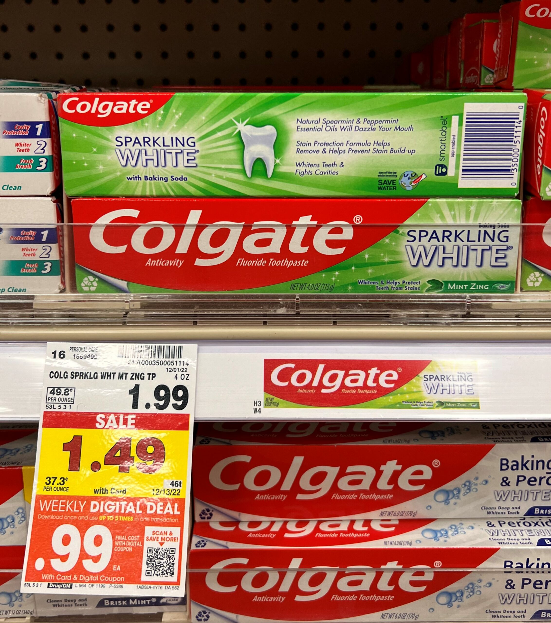 colgate toothpaste kroger shelf image3