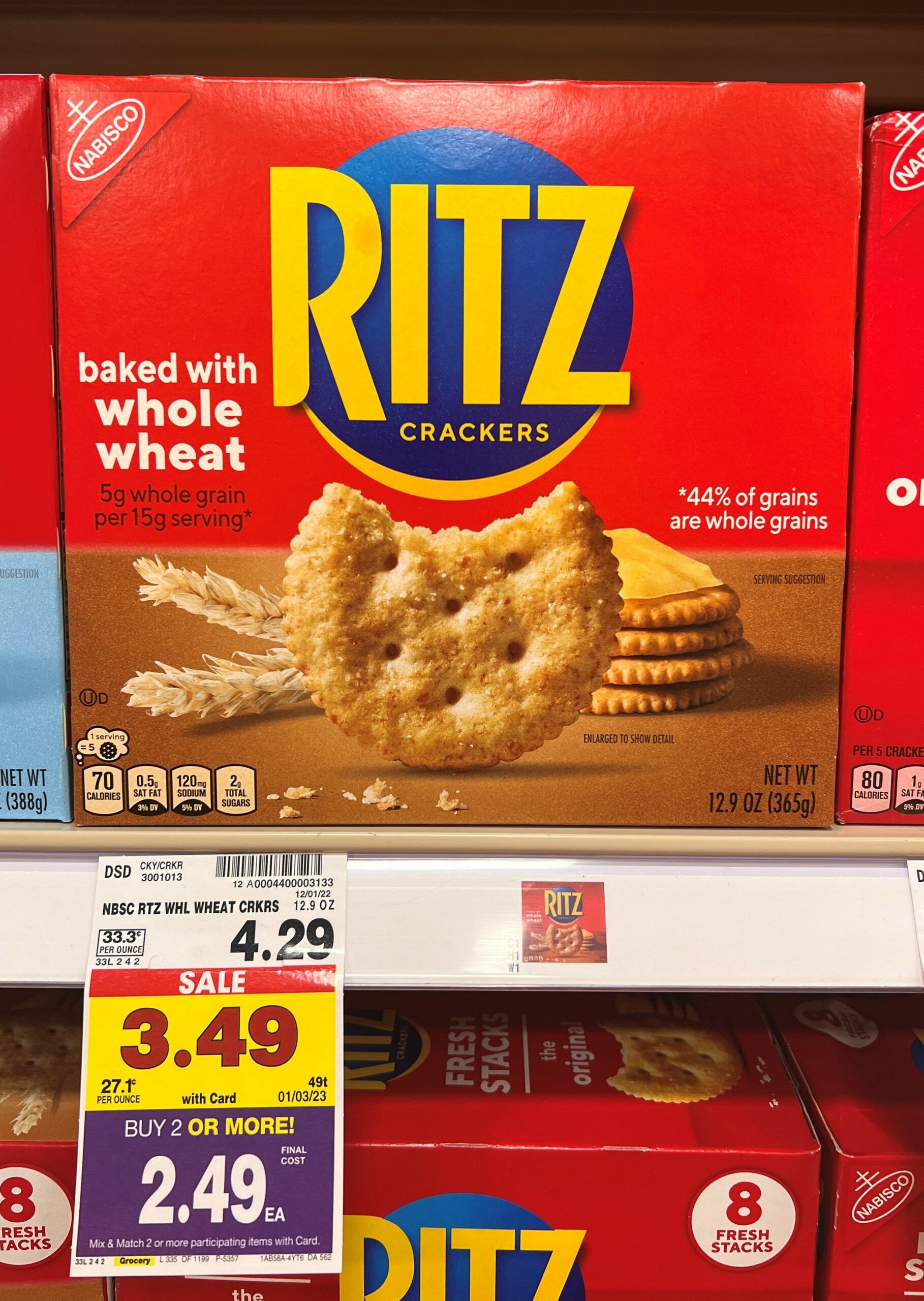 ritz crackers kroger shelf image6