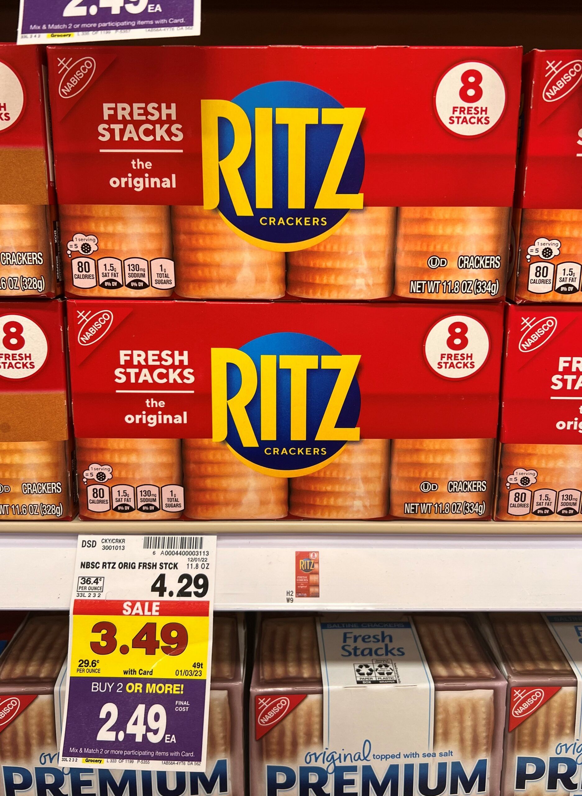 ritz crackers kroger shelf image2