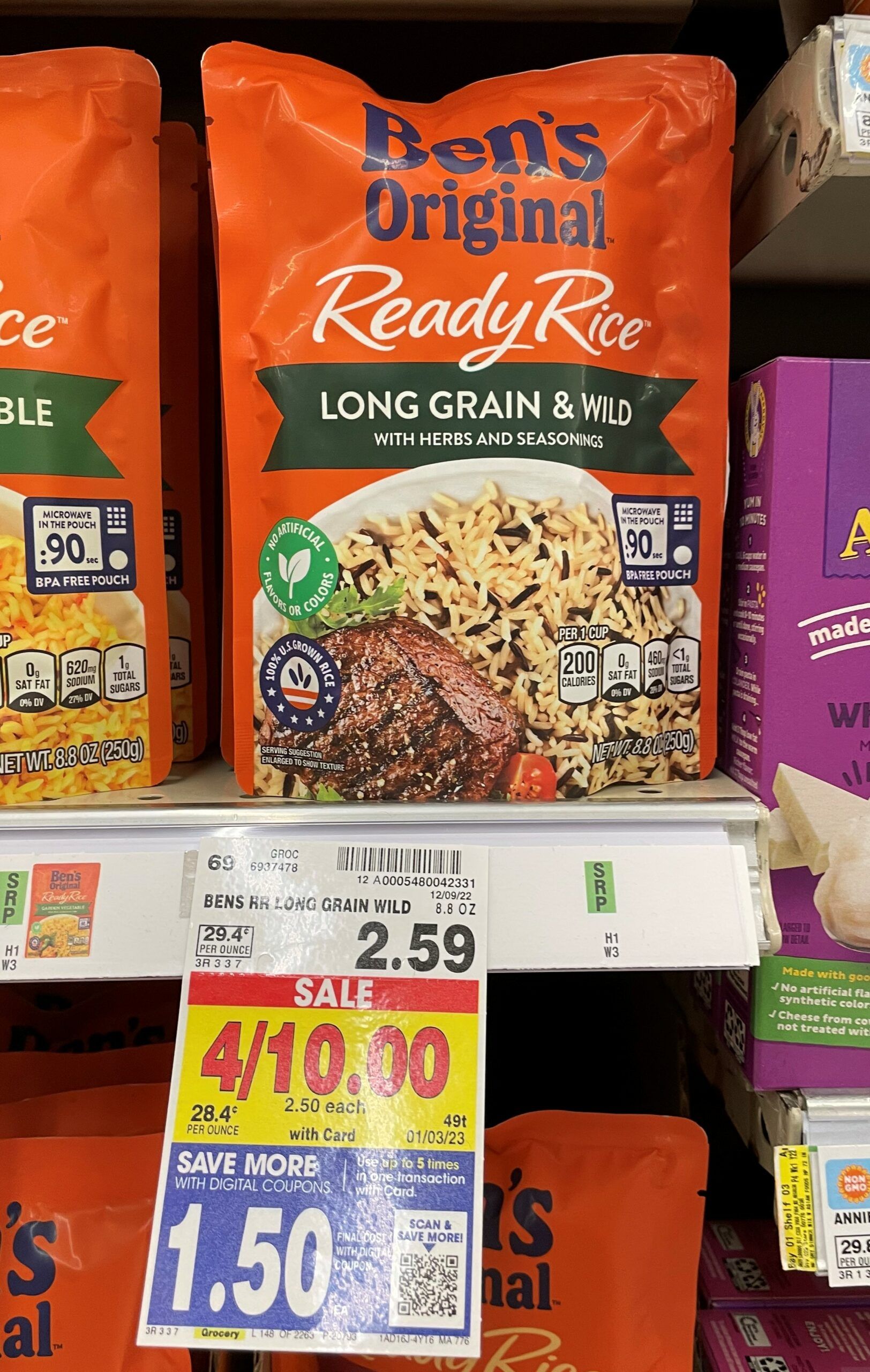 ben's ready rice kroger shelf image 3