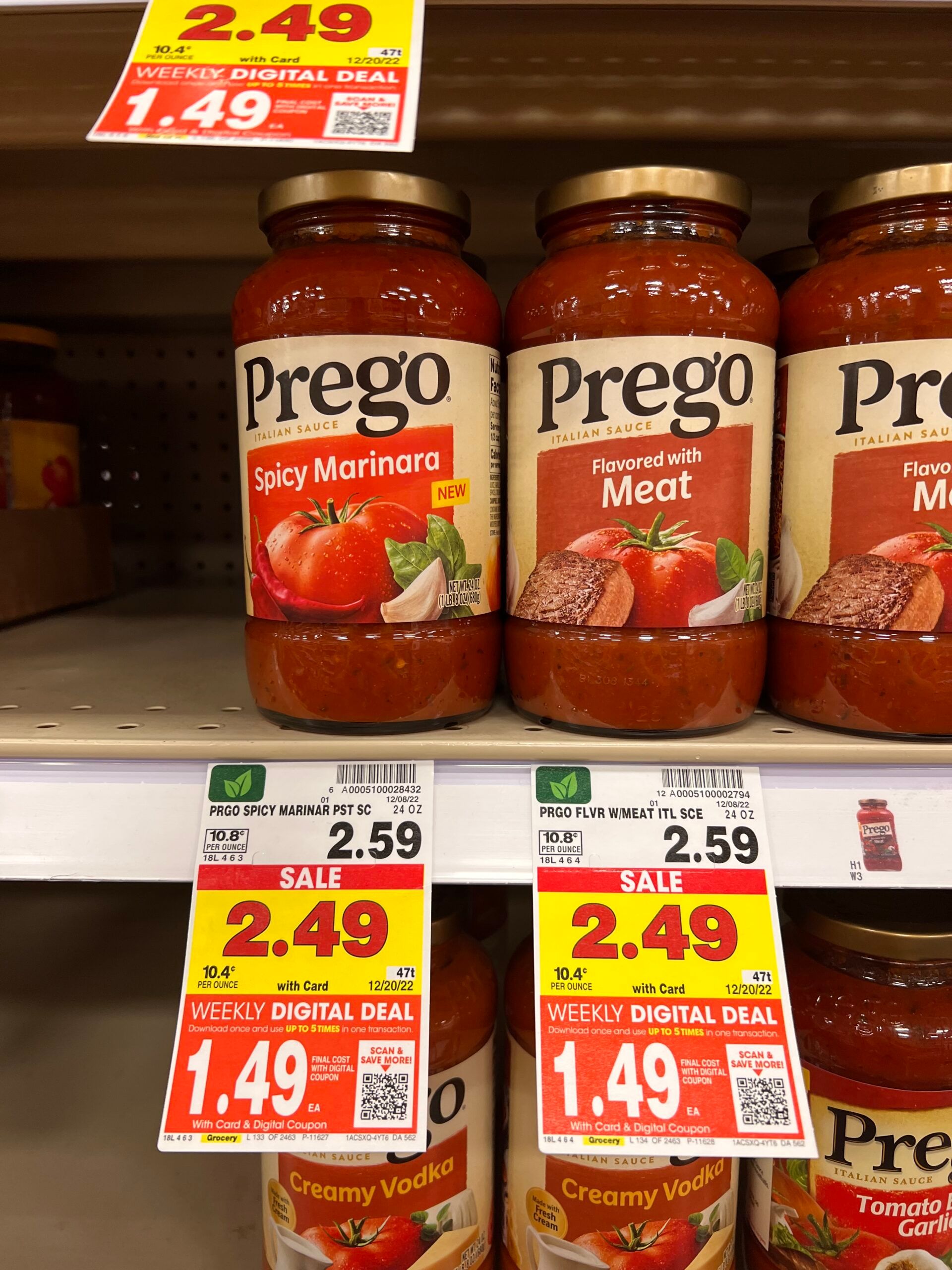 prego pasta sauce kroger shelf image 10