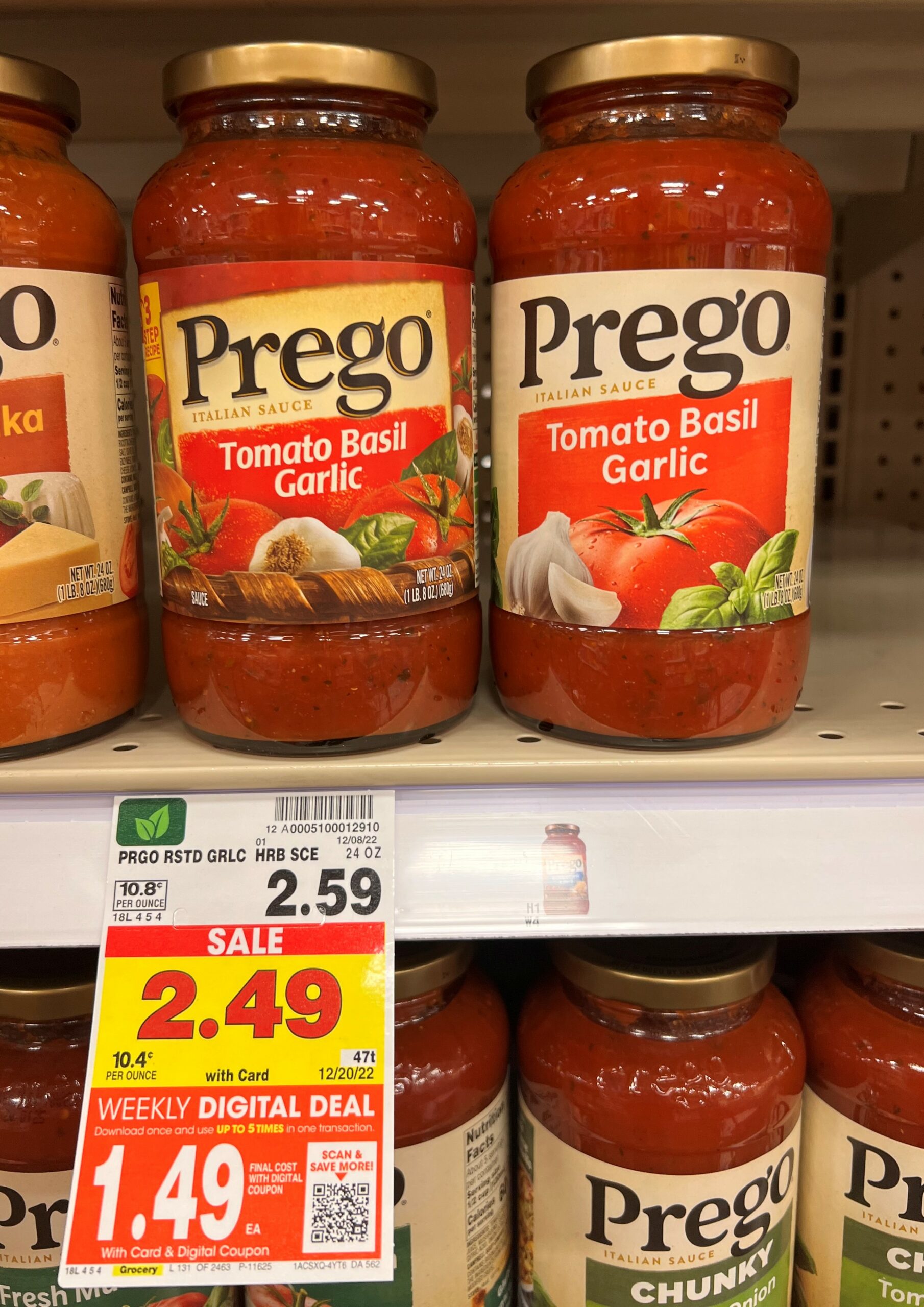 prego pasta sauce kroger shelf image 3