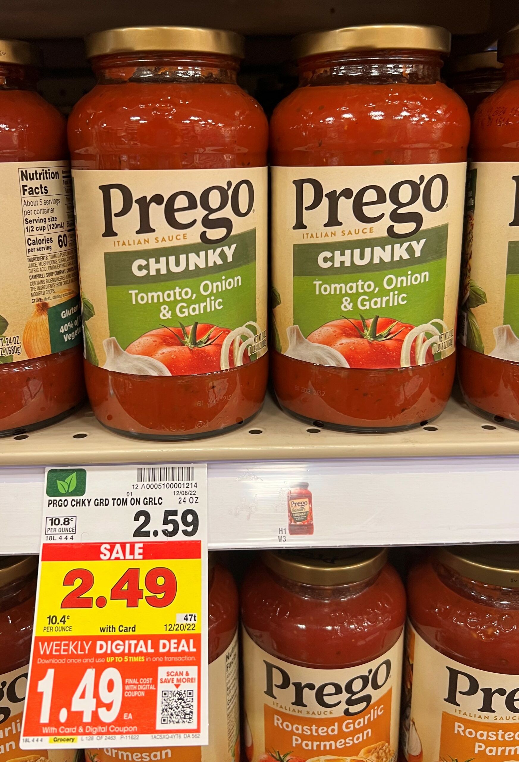 prego pasta sauce kroger shelf image 5