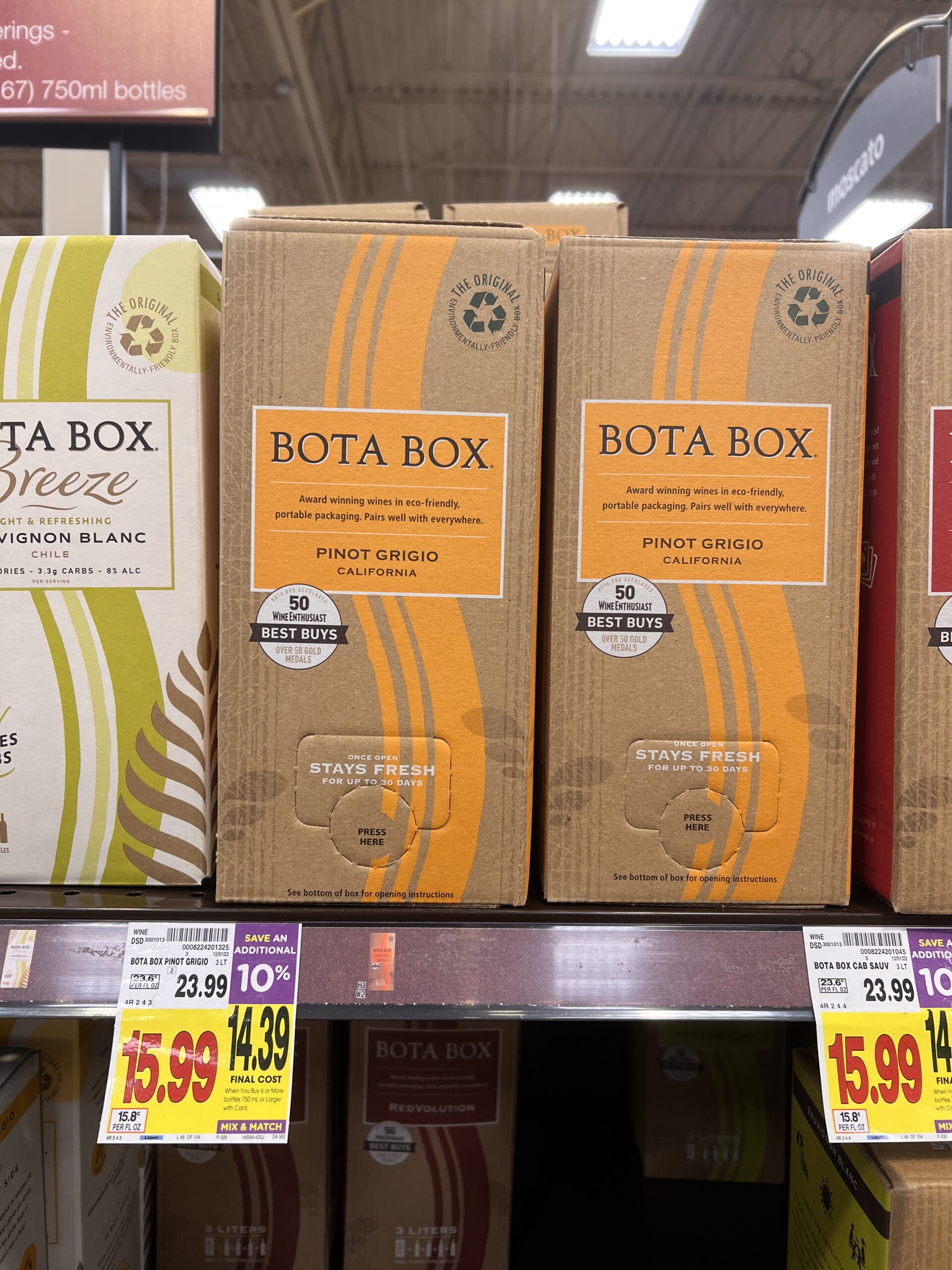 bota box wine kroger shelf image 3