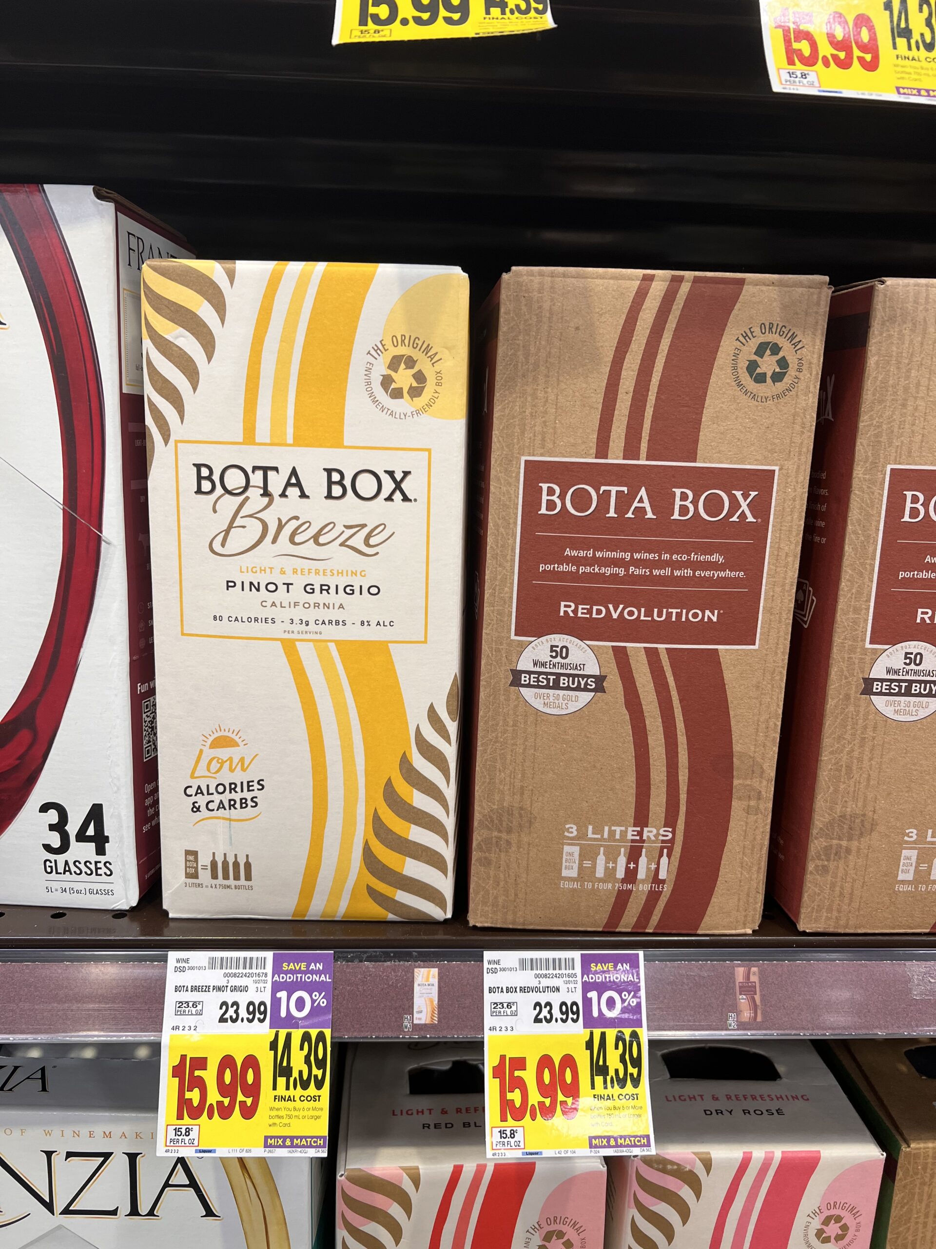bota box wine kroger shelf image 5