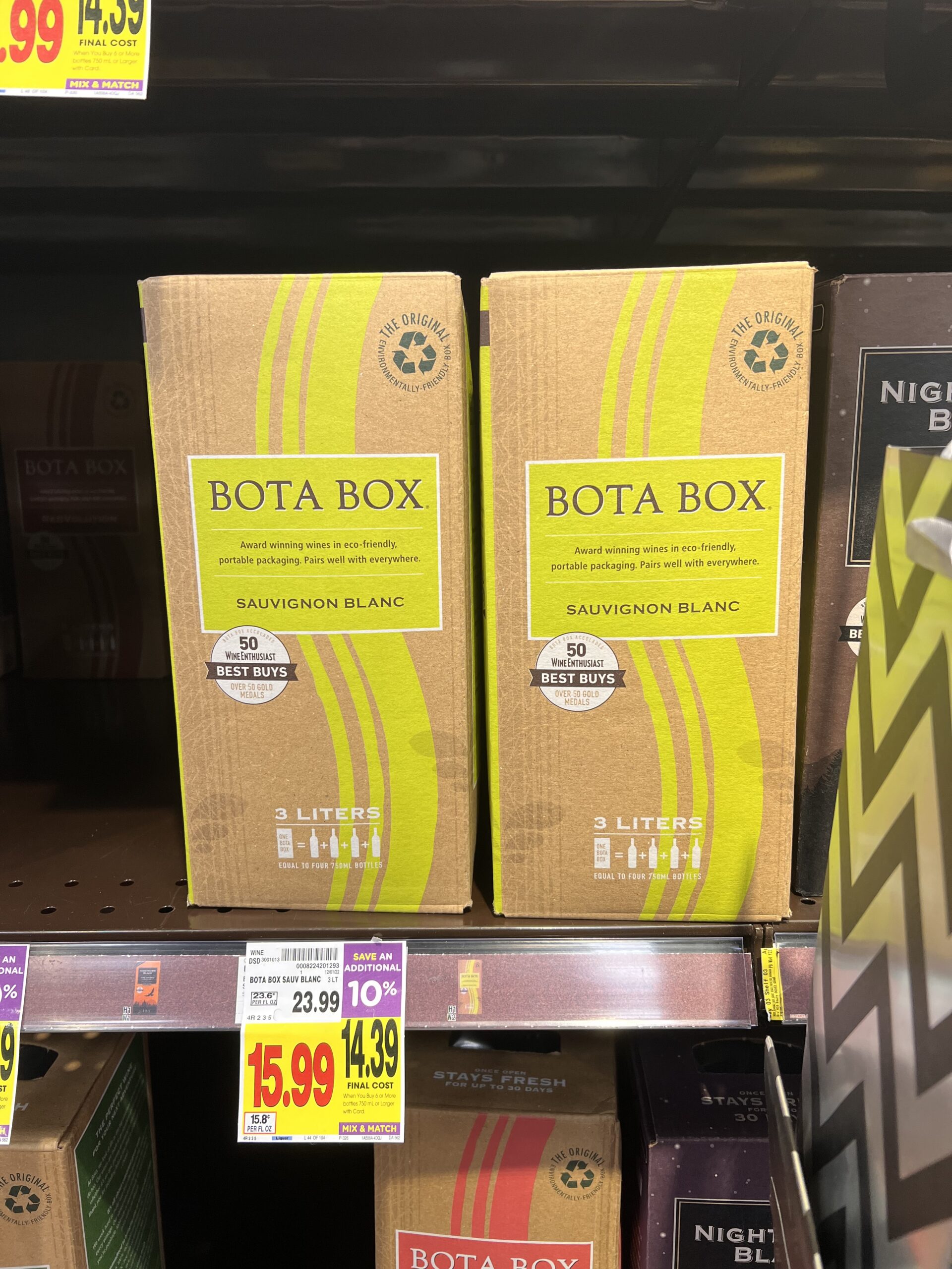 bota box wine kroger shelf image 6