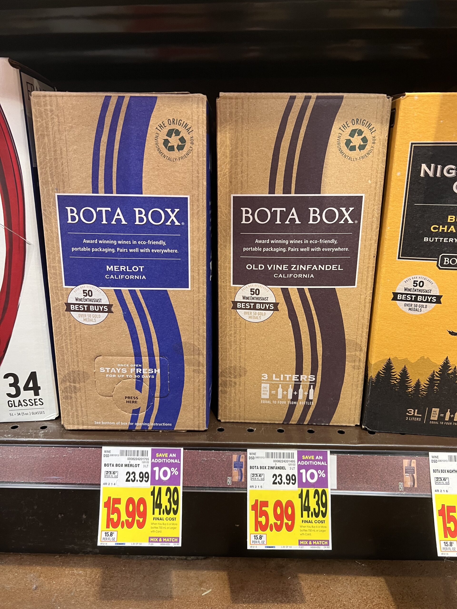 bota box wine kroger shelf image 1