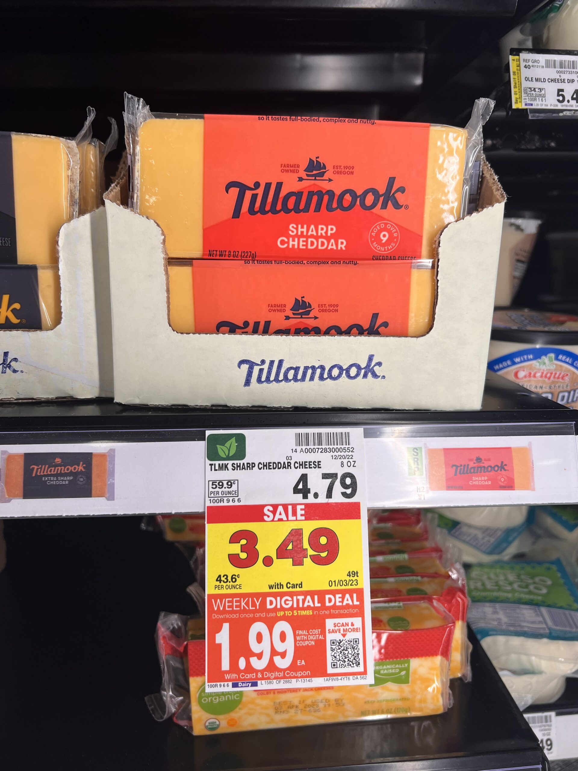 tillamook cheese kroger shelf image 1