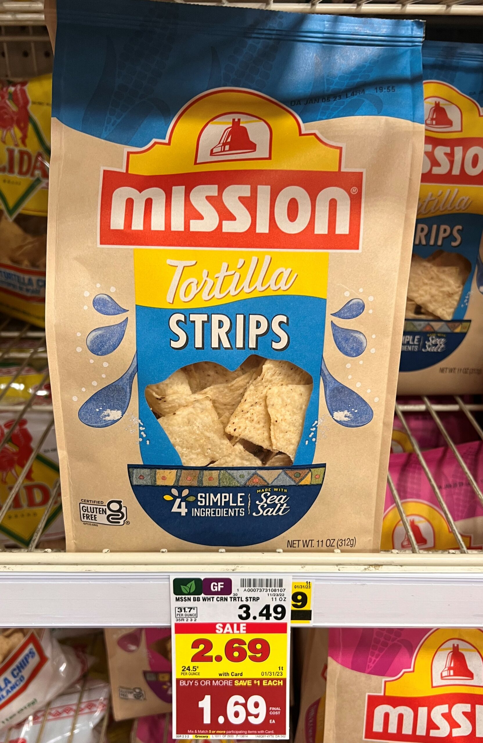 mission tortilla chips kroger shelf image 1