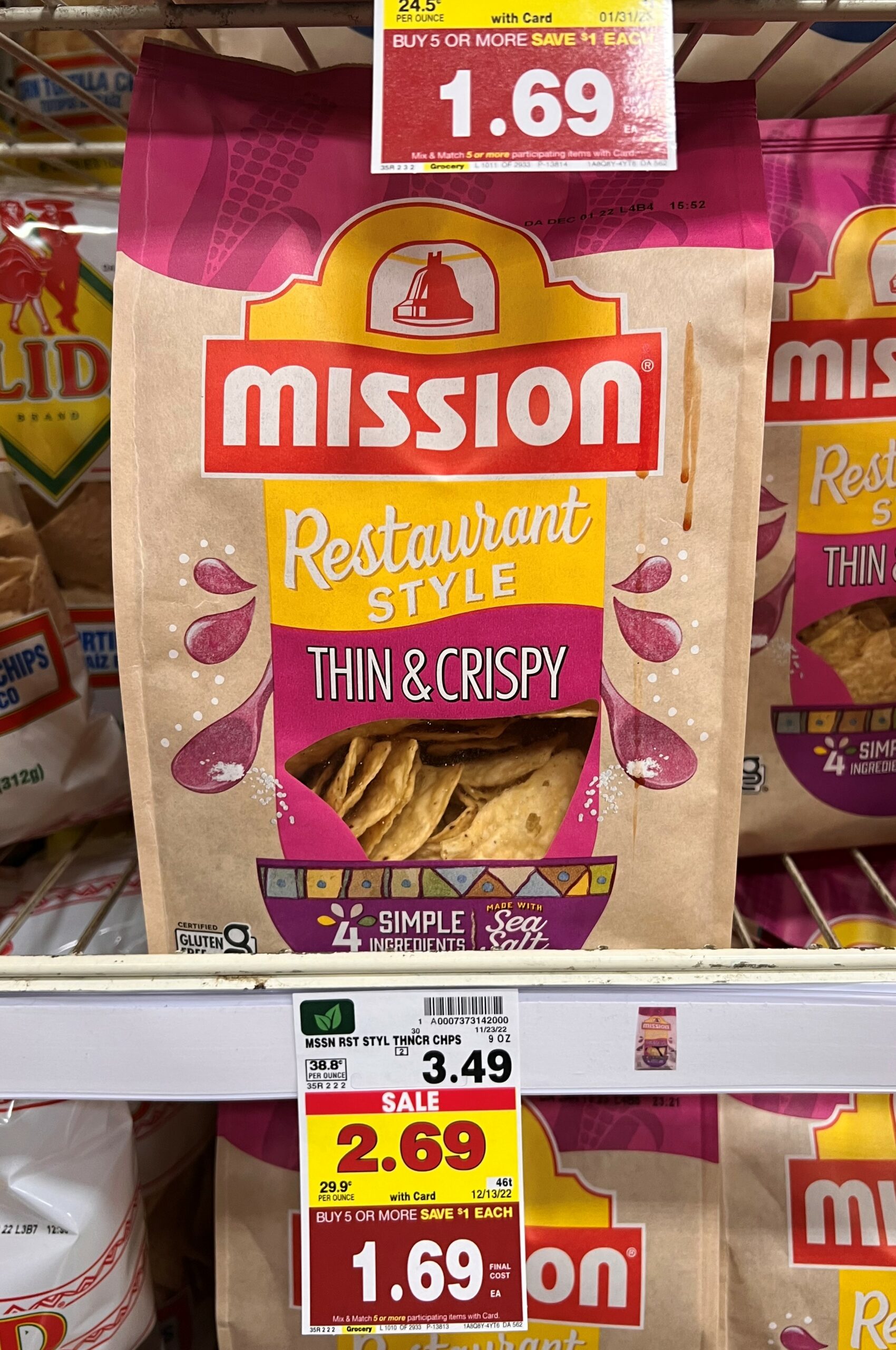 mission tortilla chips kroger shelf image 2