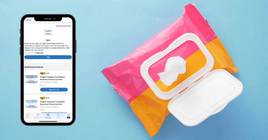 facial wipes kroger