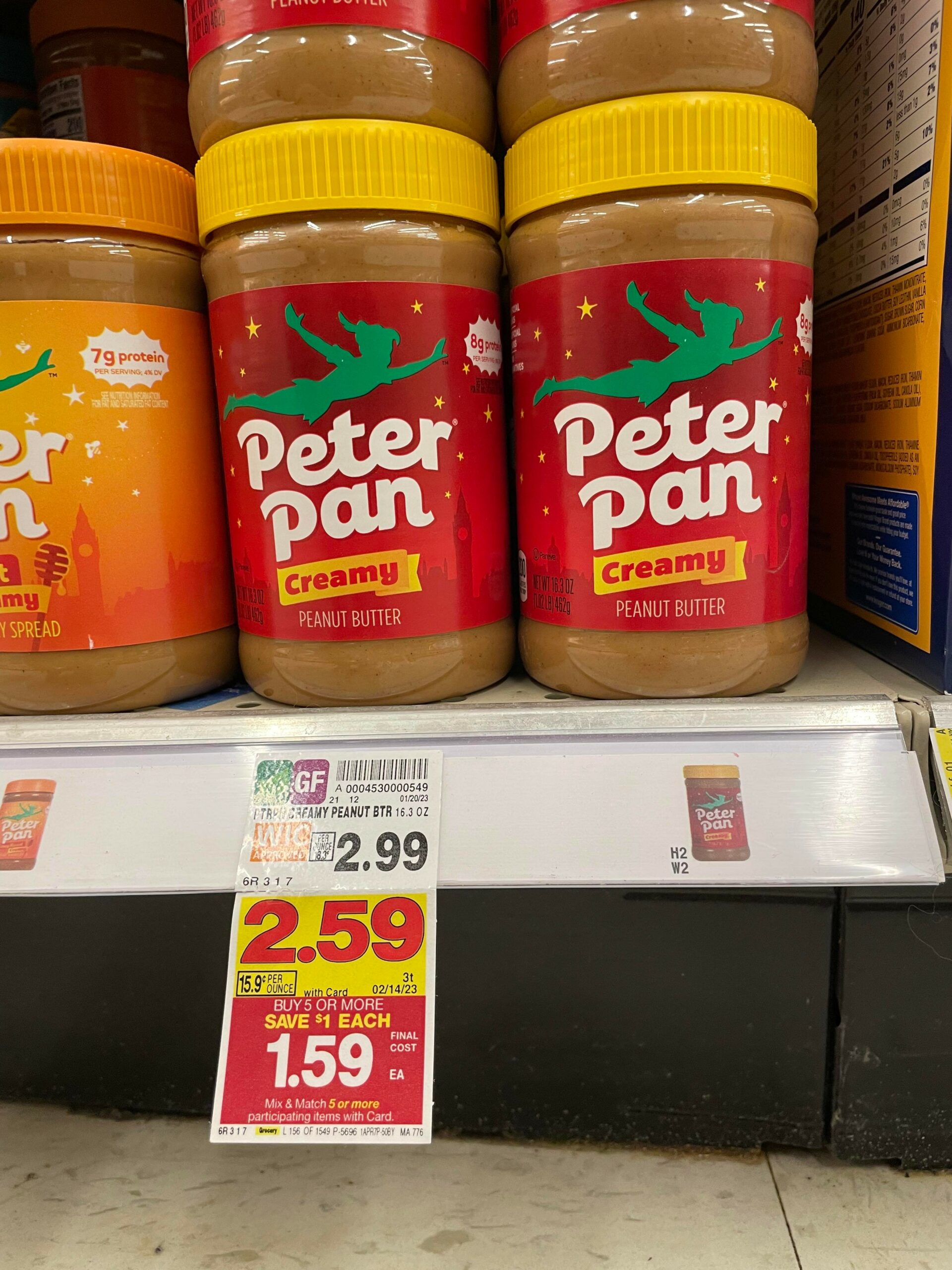 peter pan peanut butter kroger shelf image 3