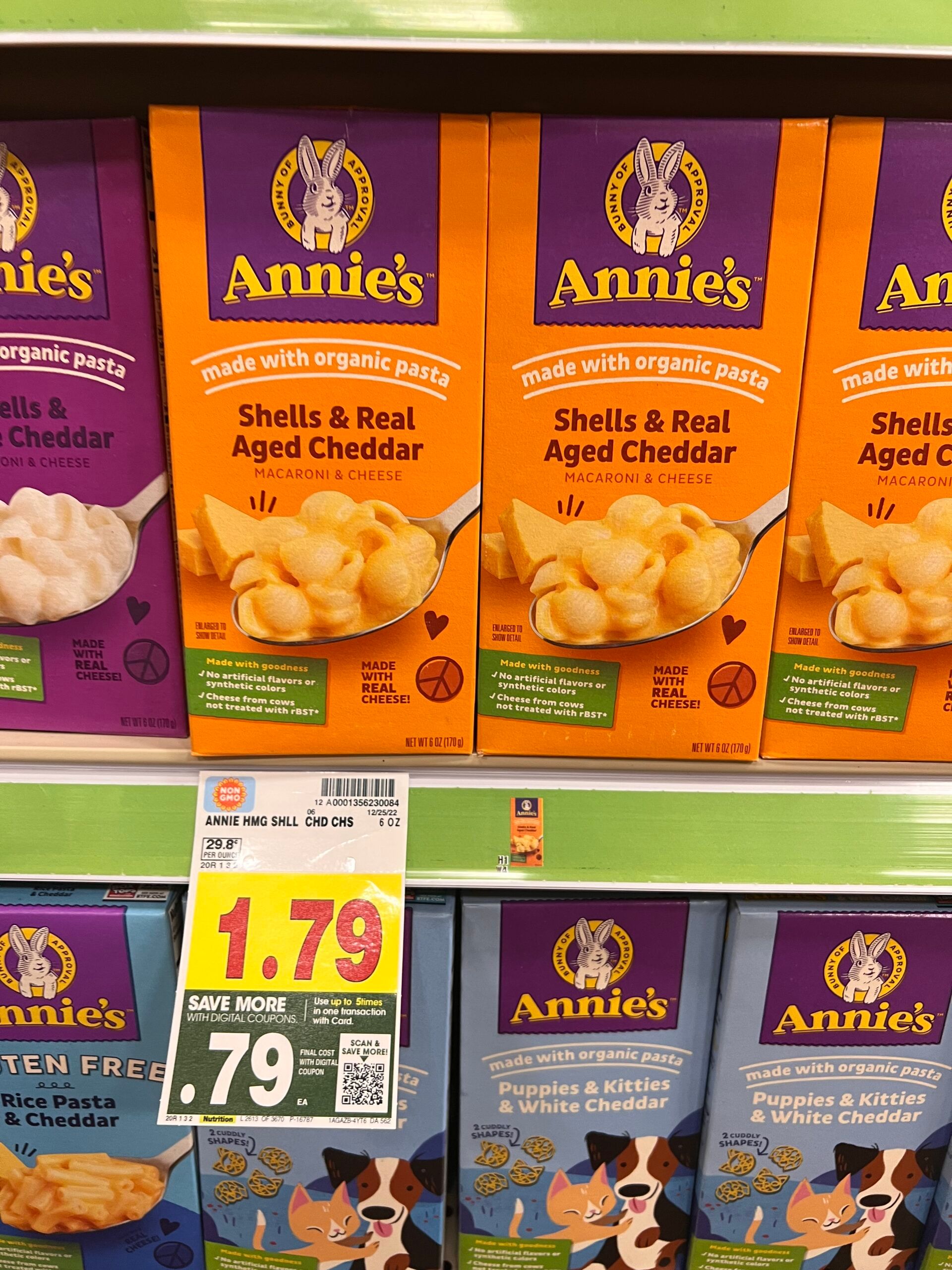 annie's mac $ cheese kroger shelf image 2