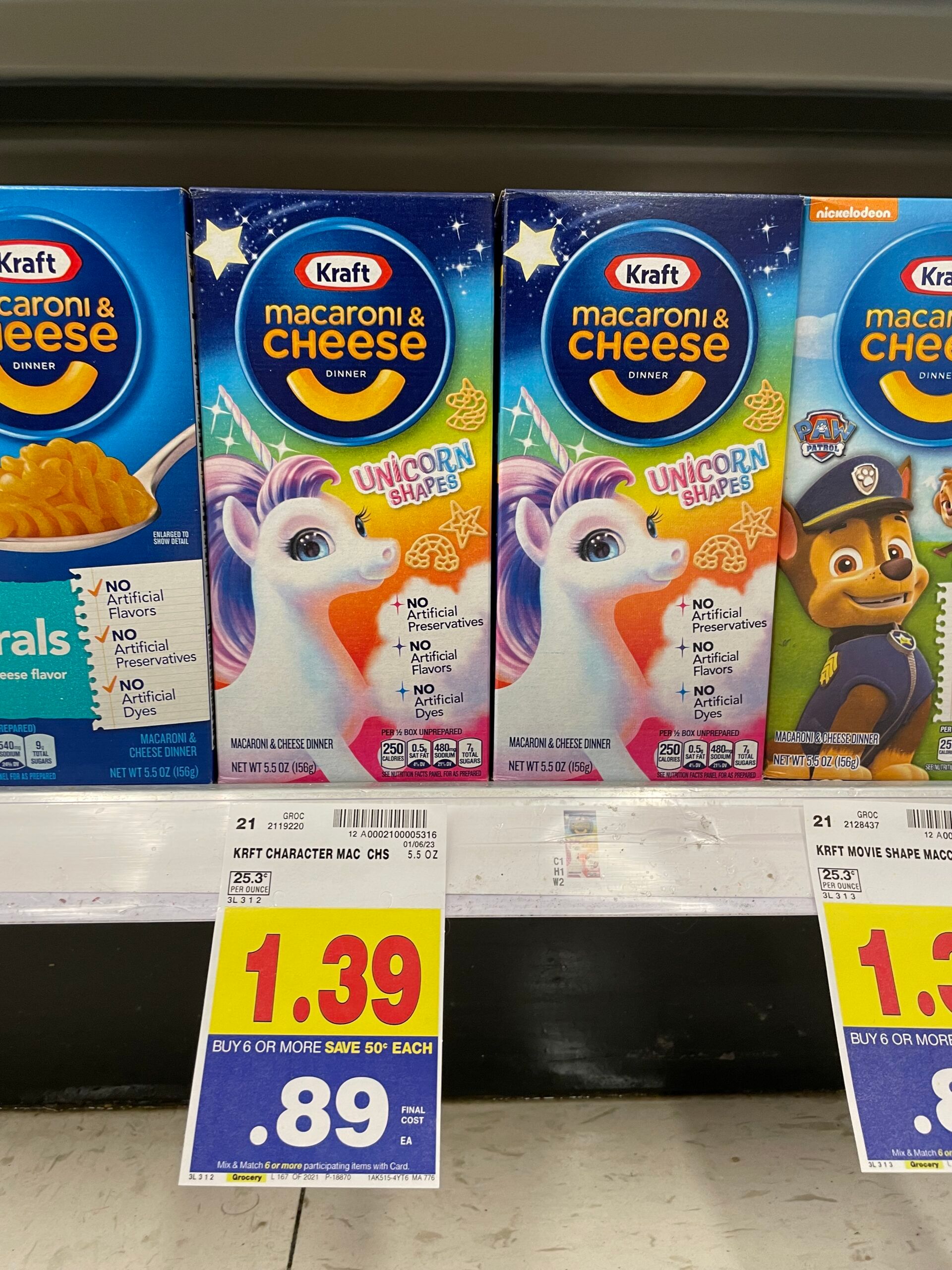 kraft mac kroger shelf image 6