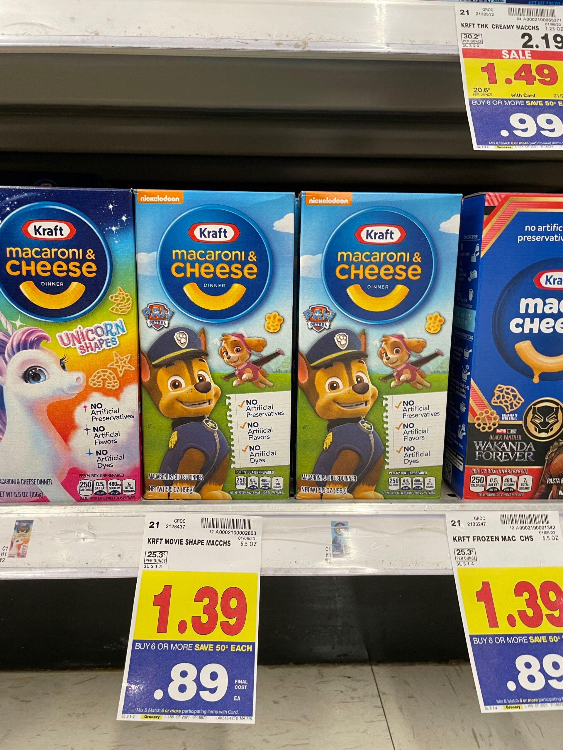 kraft mac kroger shelf image 1