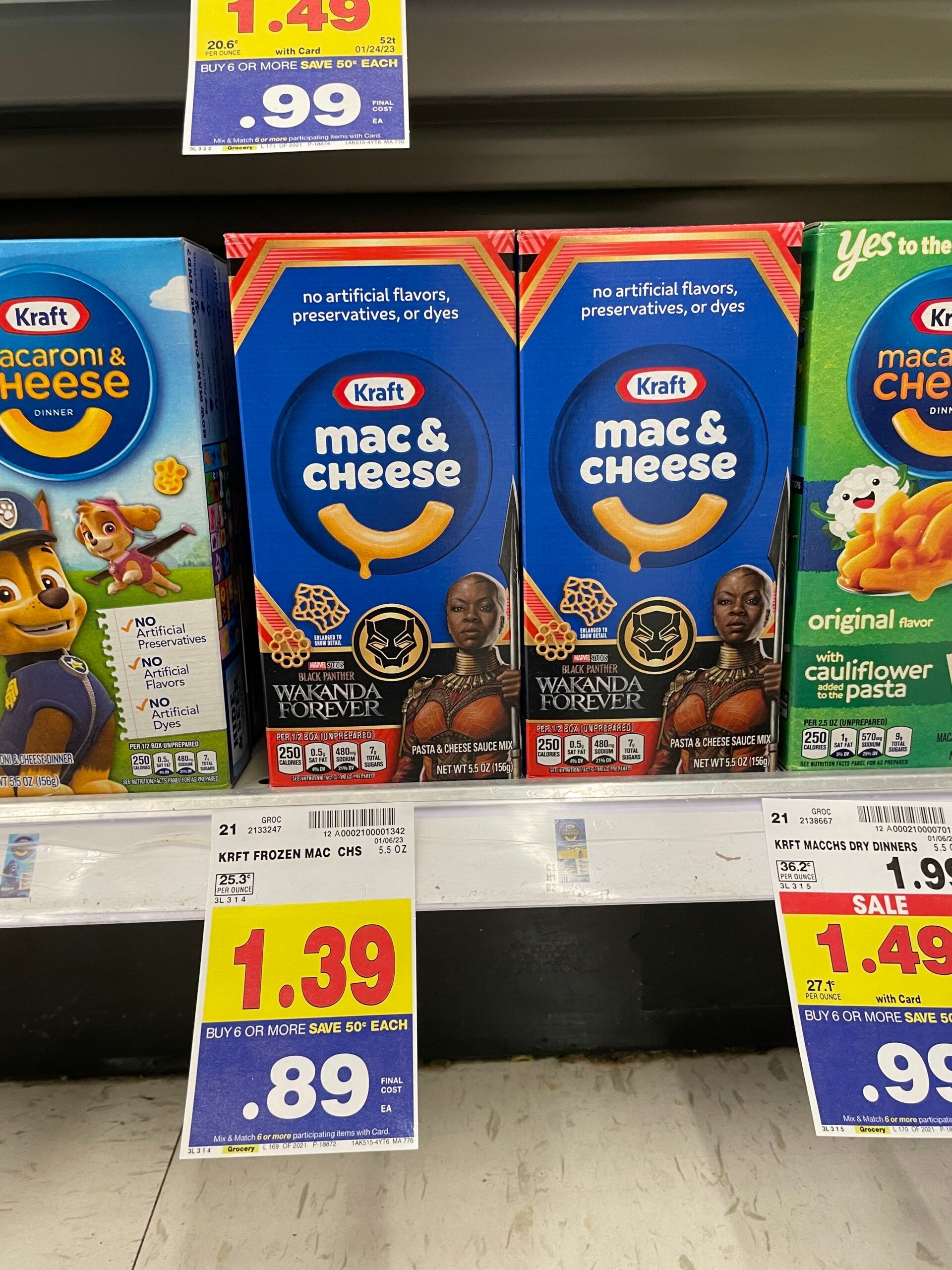kraft mac kroger shelf image 2