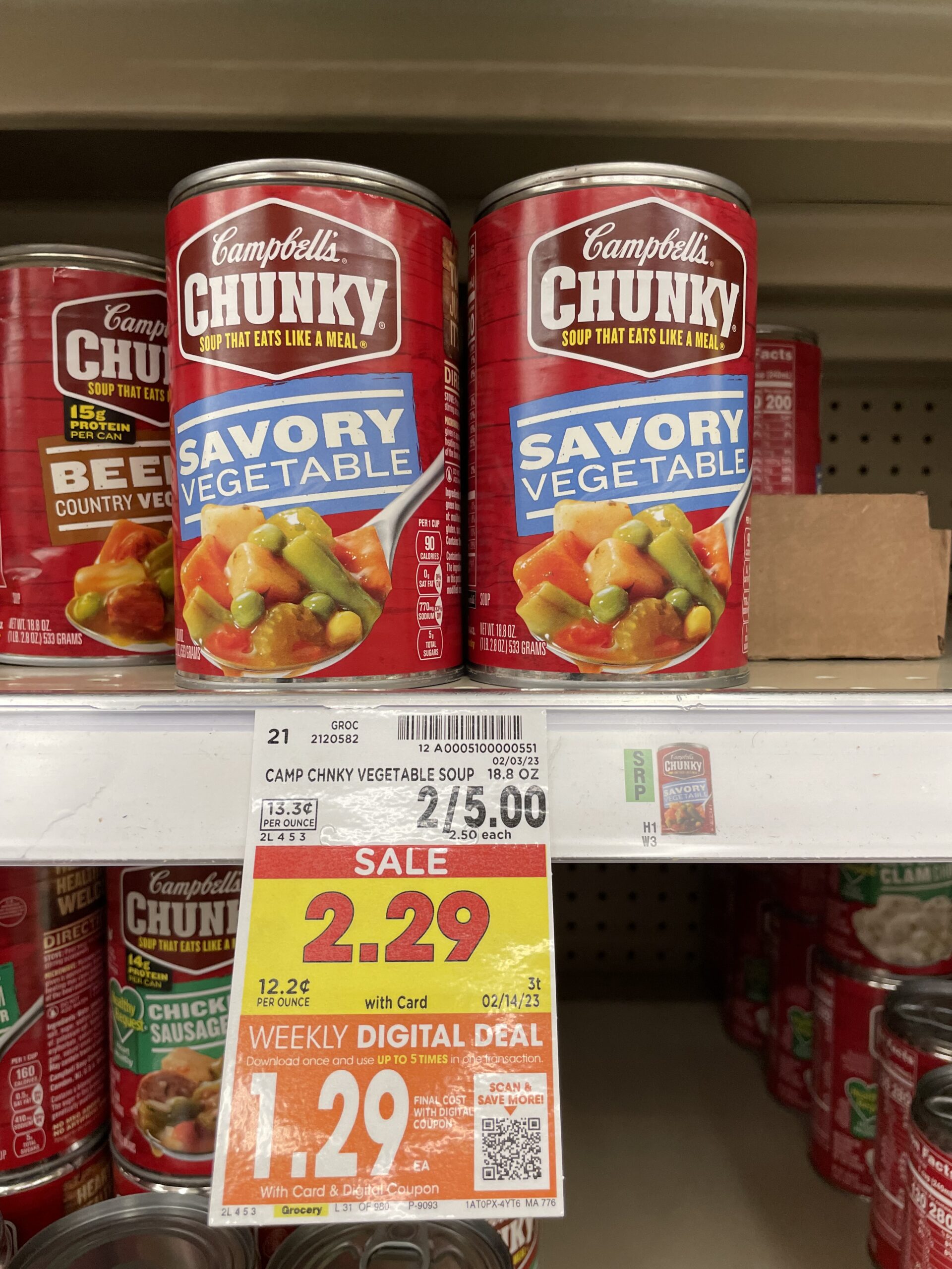 campbell's chunky soup kroger shelf image 4