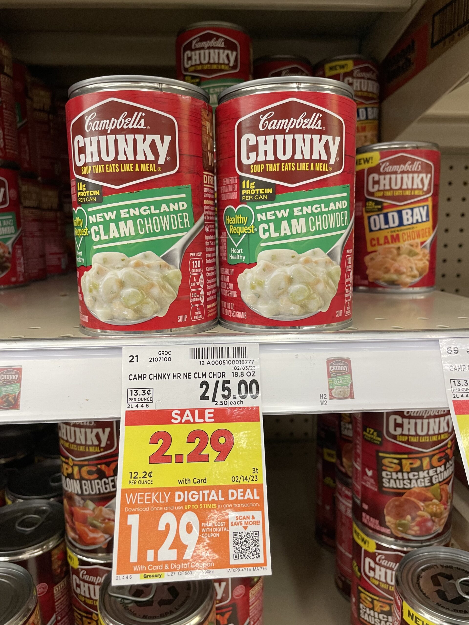 campbell's chunky soup kroger shelf image 5