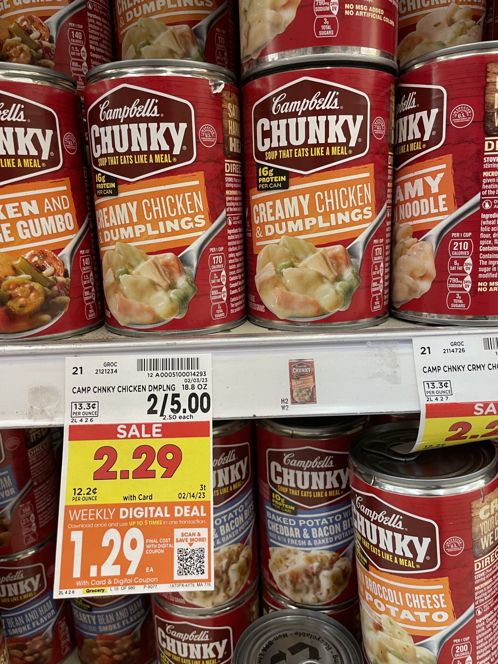 campbell's chunky soup kroger shelf image 7