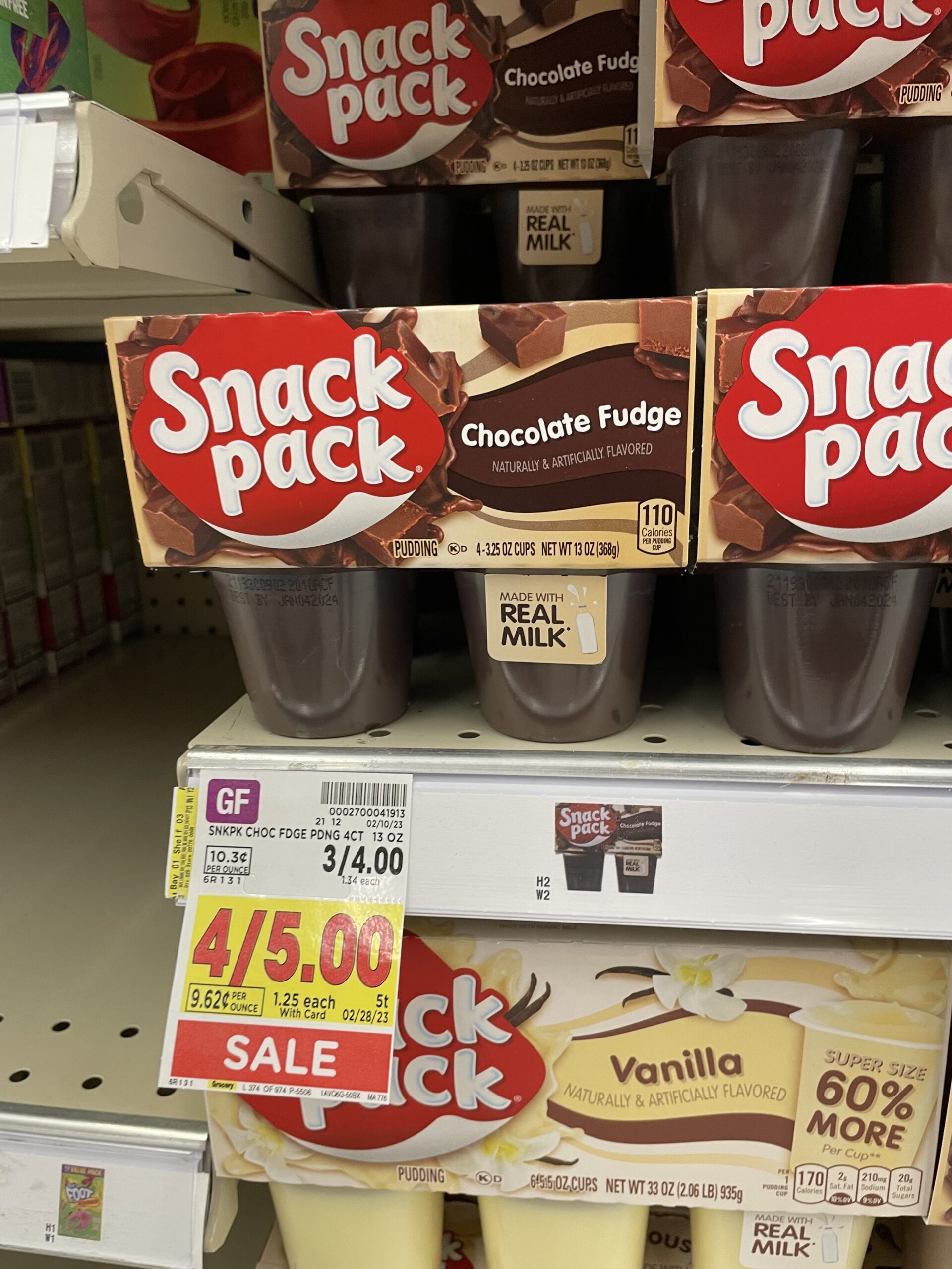 snack packs kroger shelf image 8