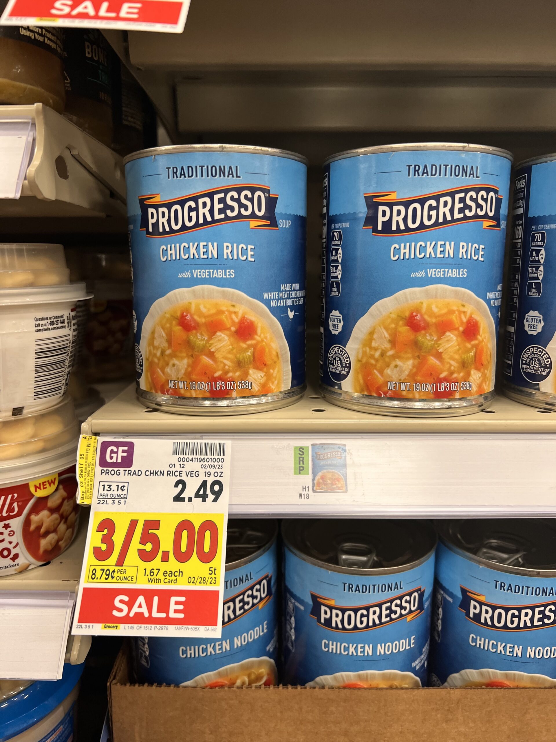 progresso soup kroger shelf image 2