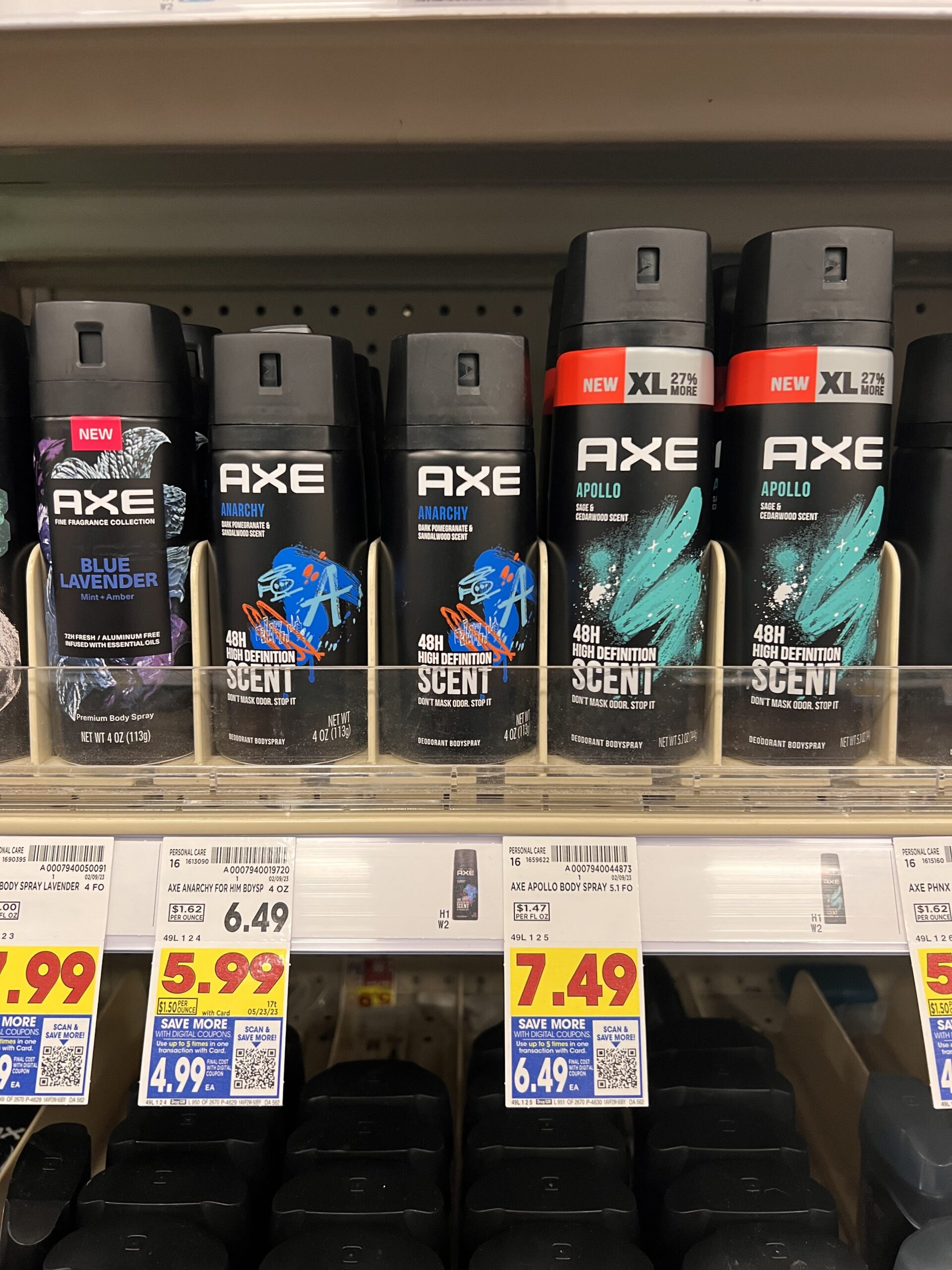 axe body spray kroger shelf image 4