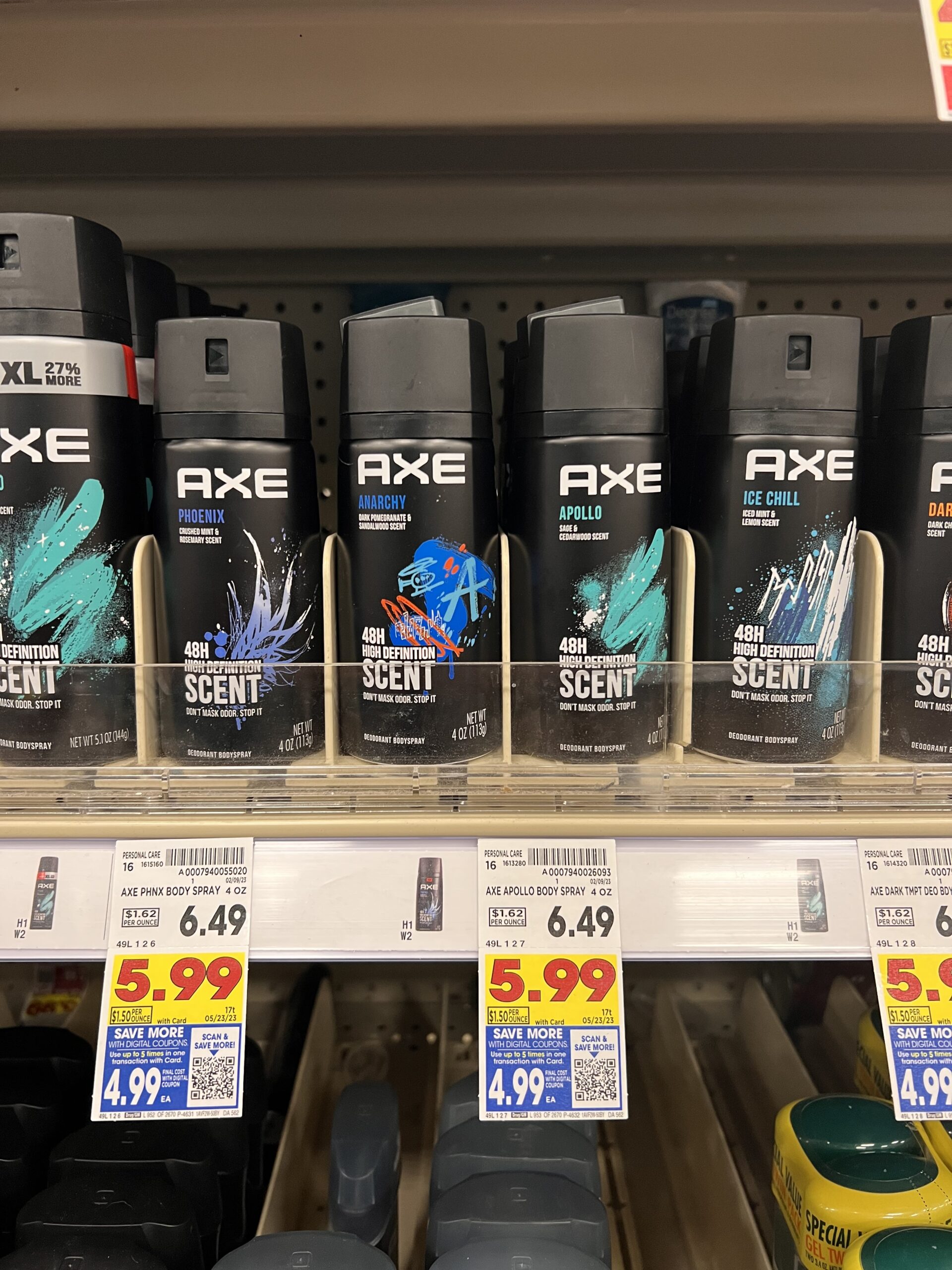 axe body spray kroger shelf image 5
