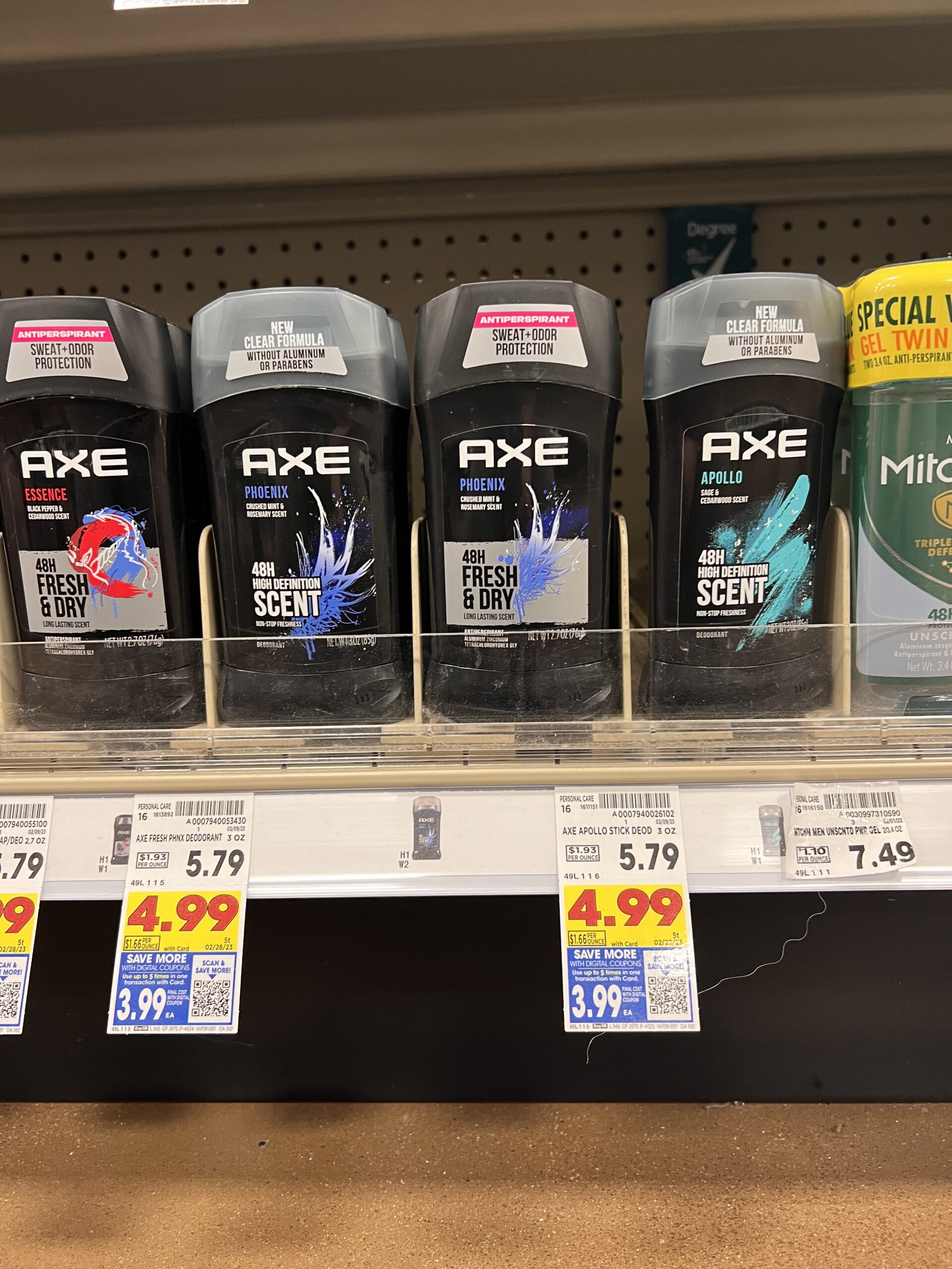 axe deodorant kroger shelf image 1