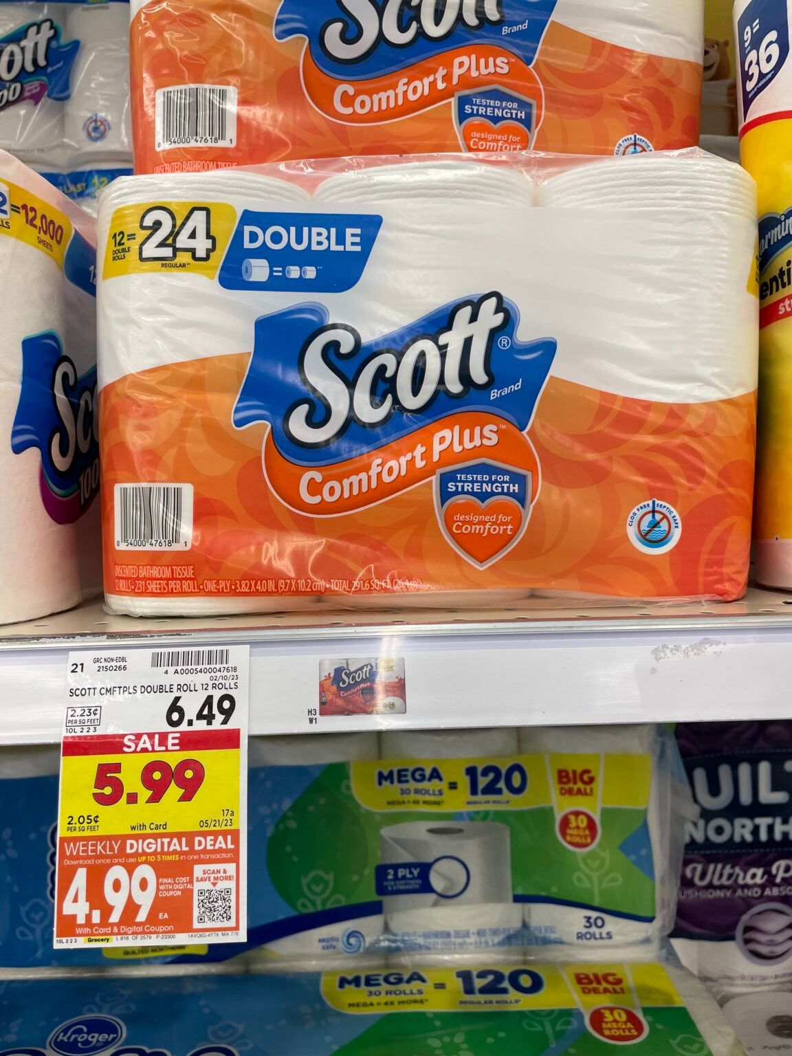 Scott Comfort Plus Toilet Paper as low as 4.99! Kroger Krazy