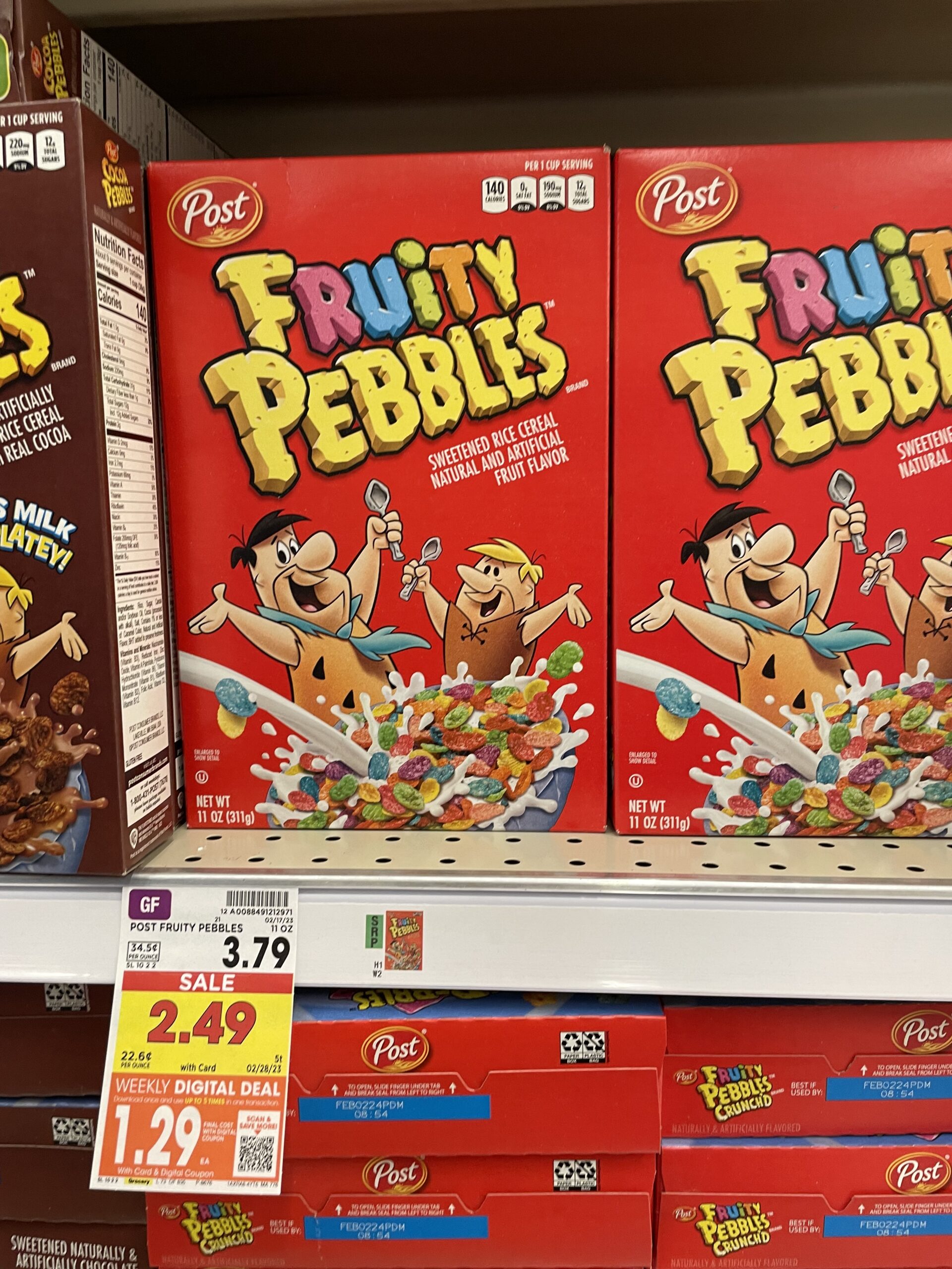 post cereal kroger shelf image 1