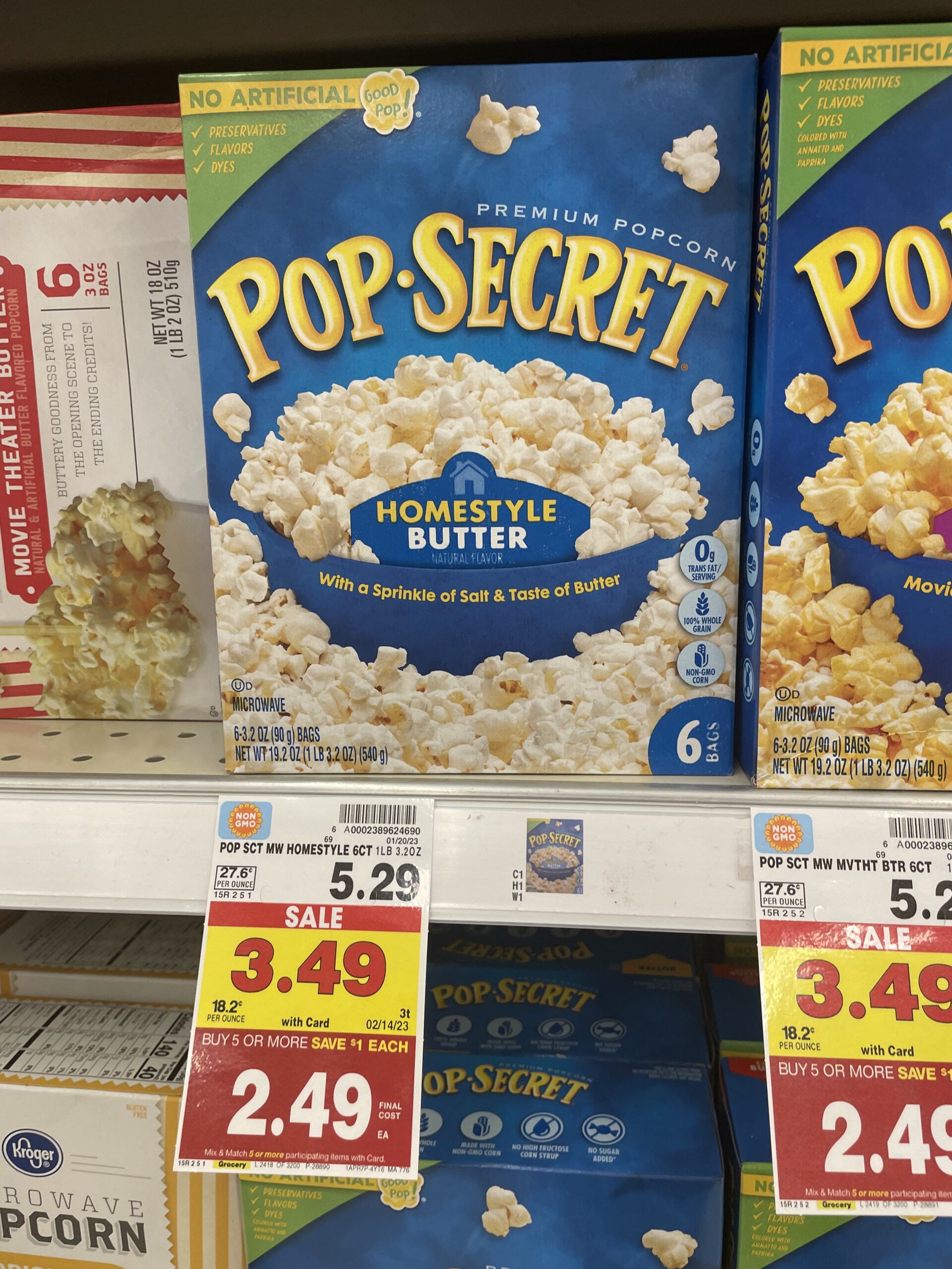 pop secret popcorn kroger shelf image 3