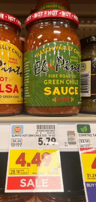 El Pinto Salsa Kroger Shelf IMage