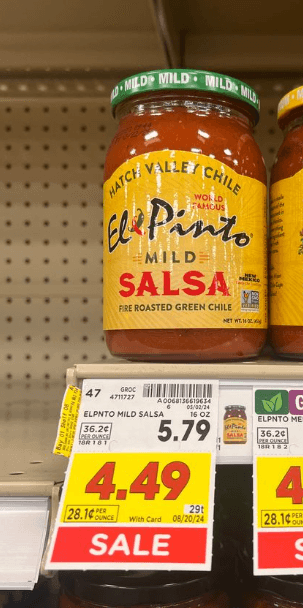 El Pinto Salsa Kroger Shelf IMage