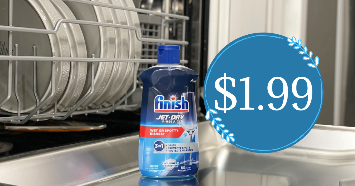 Finish Rinse Aid Jet-Dry Prevents Spots Dishwasher, 8.45 Oz