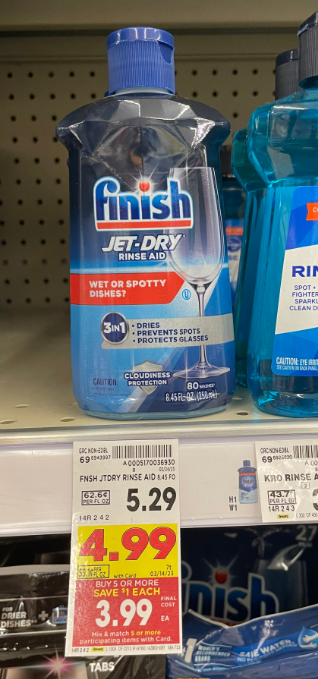 Finish® Jet-Dry 3in1 Dishwasher Rinse Aid 8.45 Oz