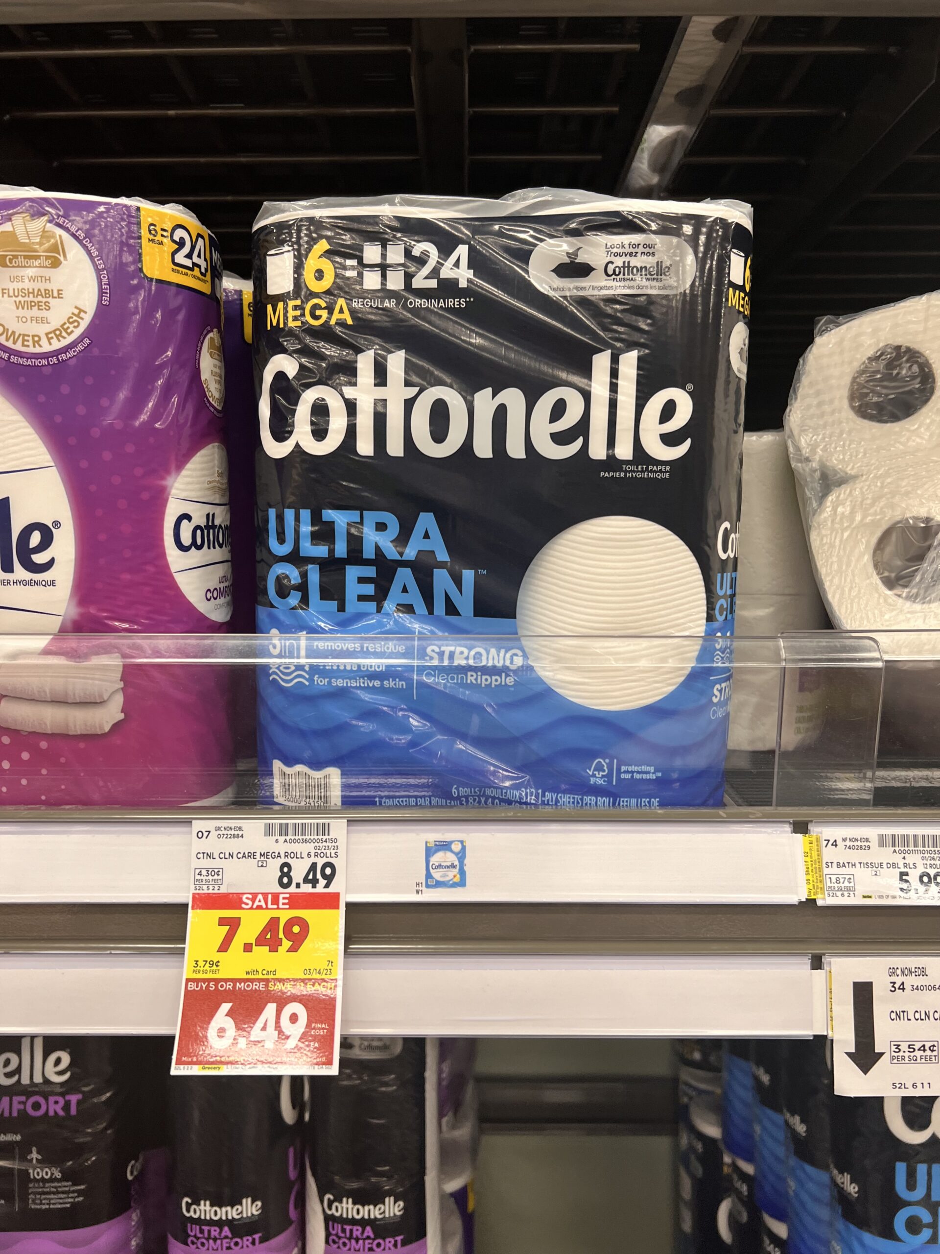 cottonelle toilet paper kroger shelf image 1
