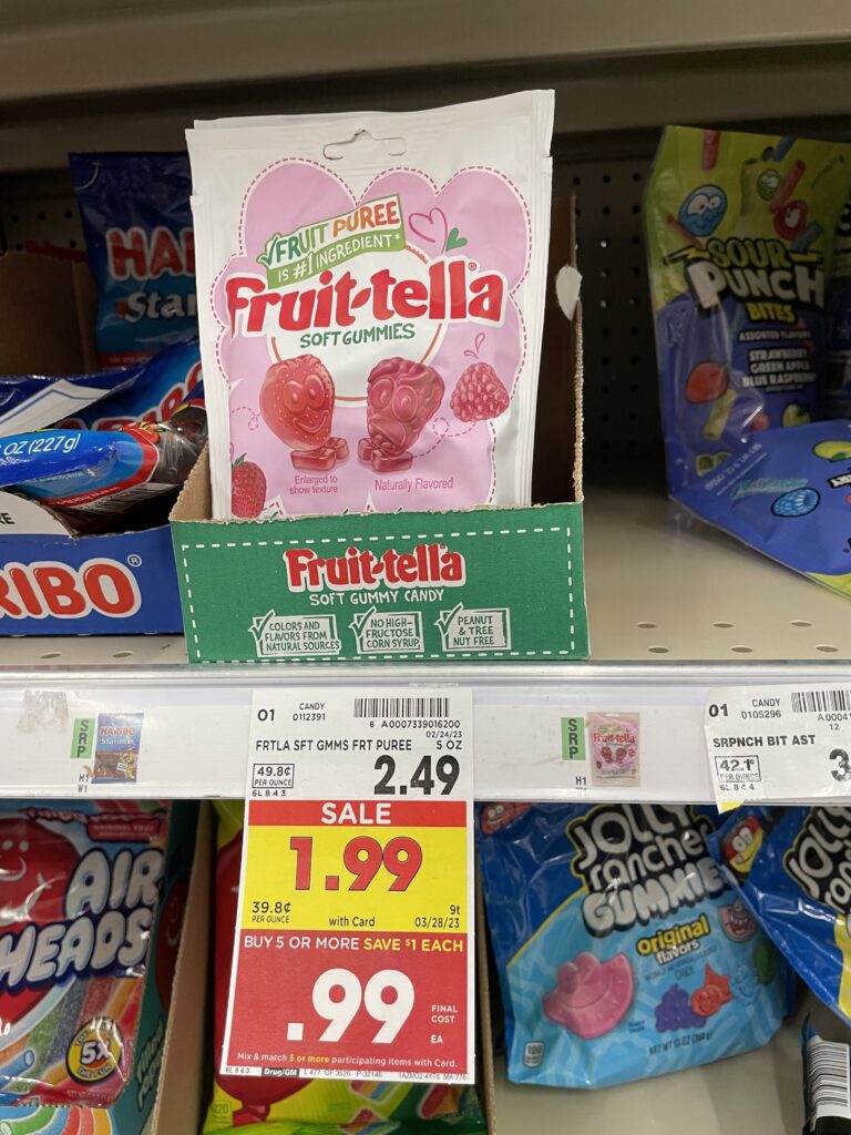 fruit-tella gummies kroger shelf image