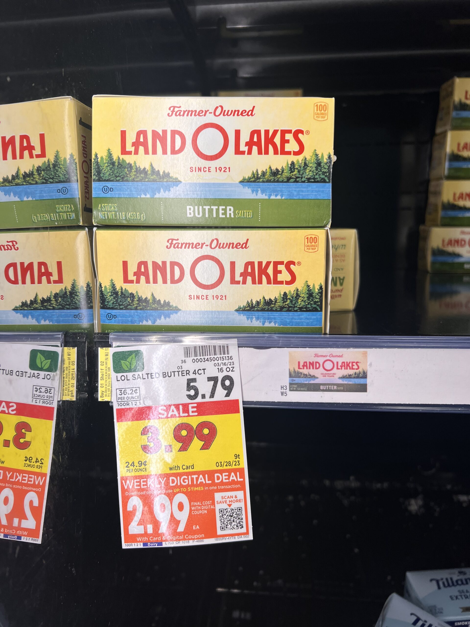 land o lakes butter kroger shelf image 1