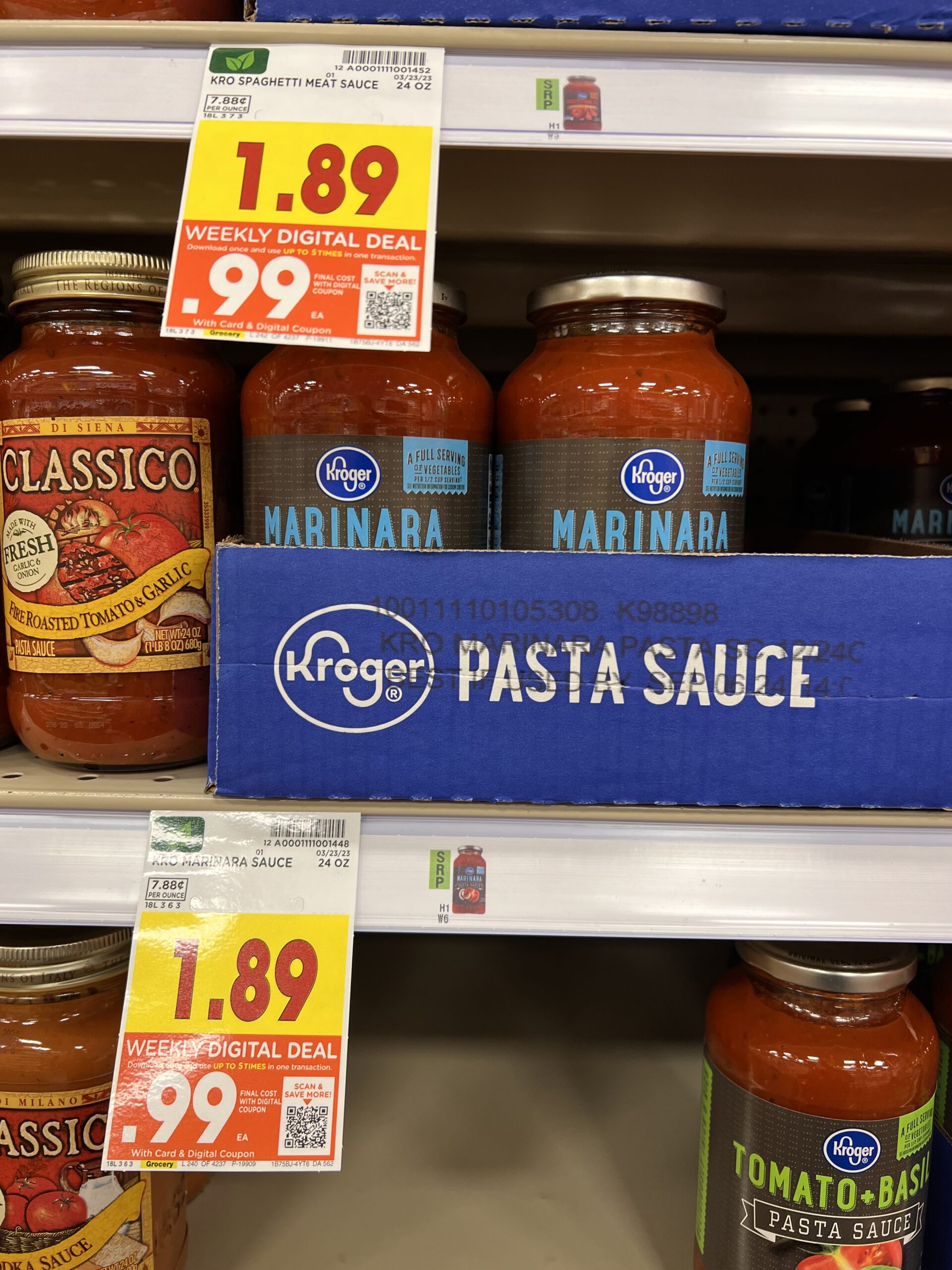 kroger pasta sauce kroger shelf image 6