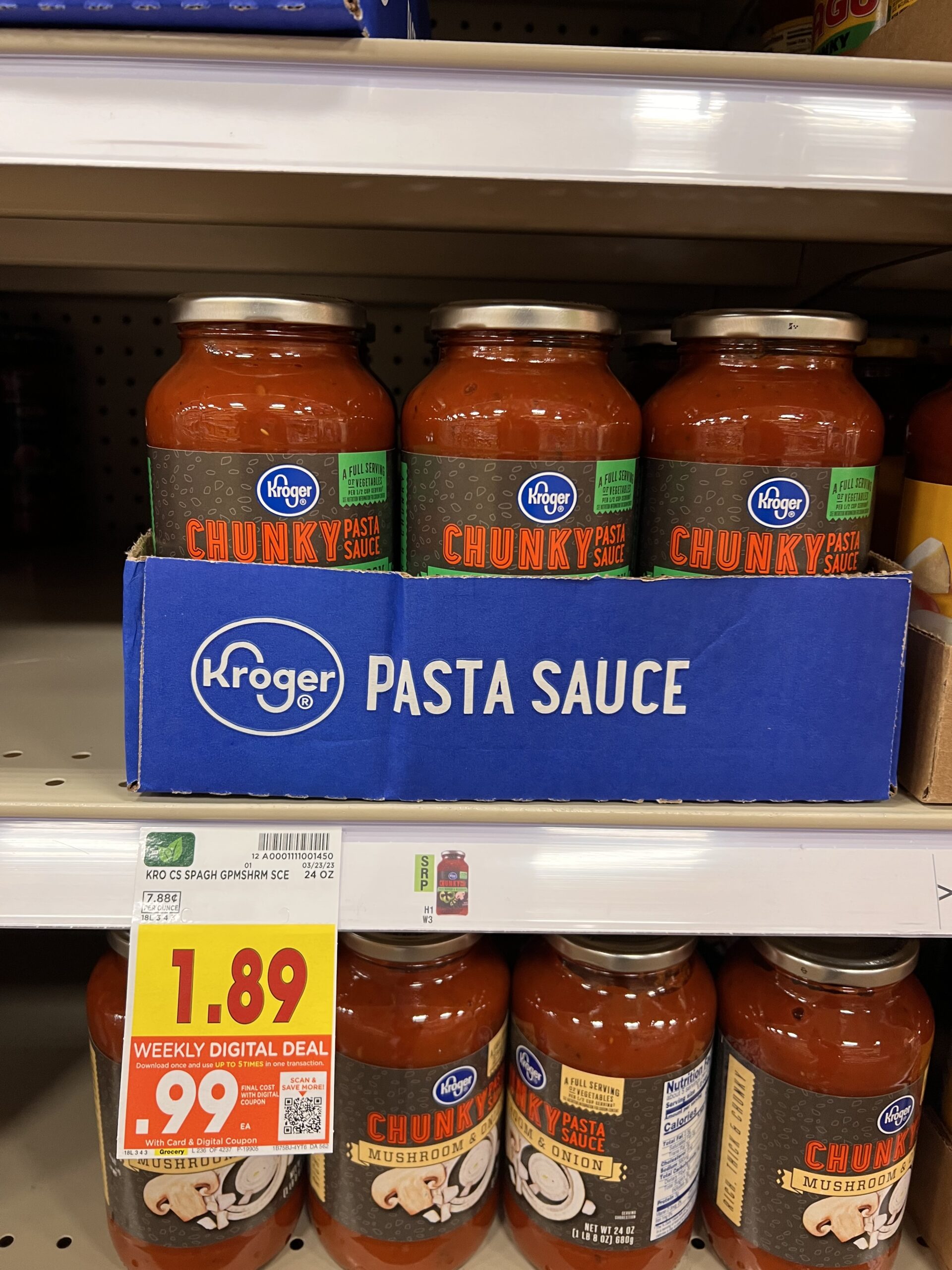 kroger pasta sauce kroger shelf image 2