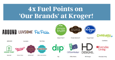 4x Fuel Points on 'Our Brands' at Kroger!