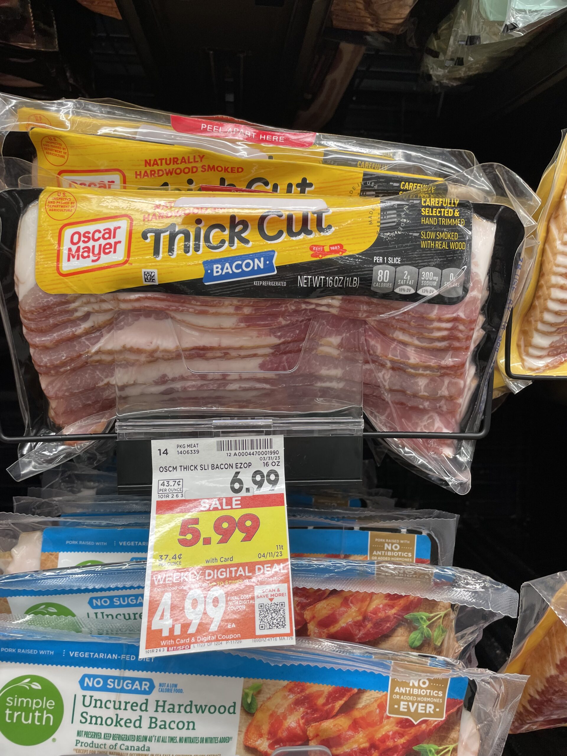 oscar mayer bacon kroger shelf image 1