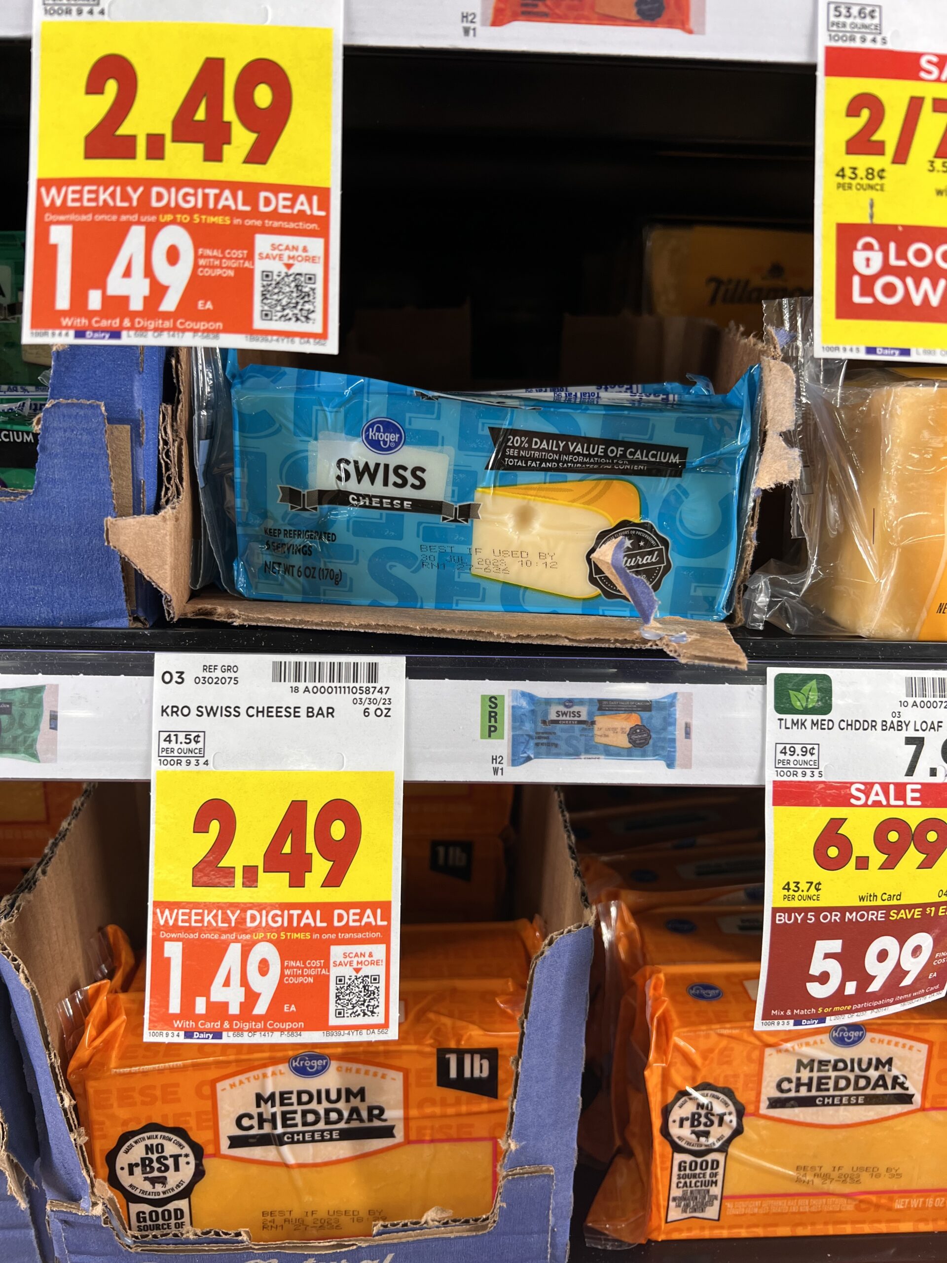 kroger cheese shelf image 29