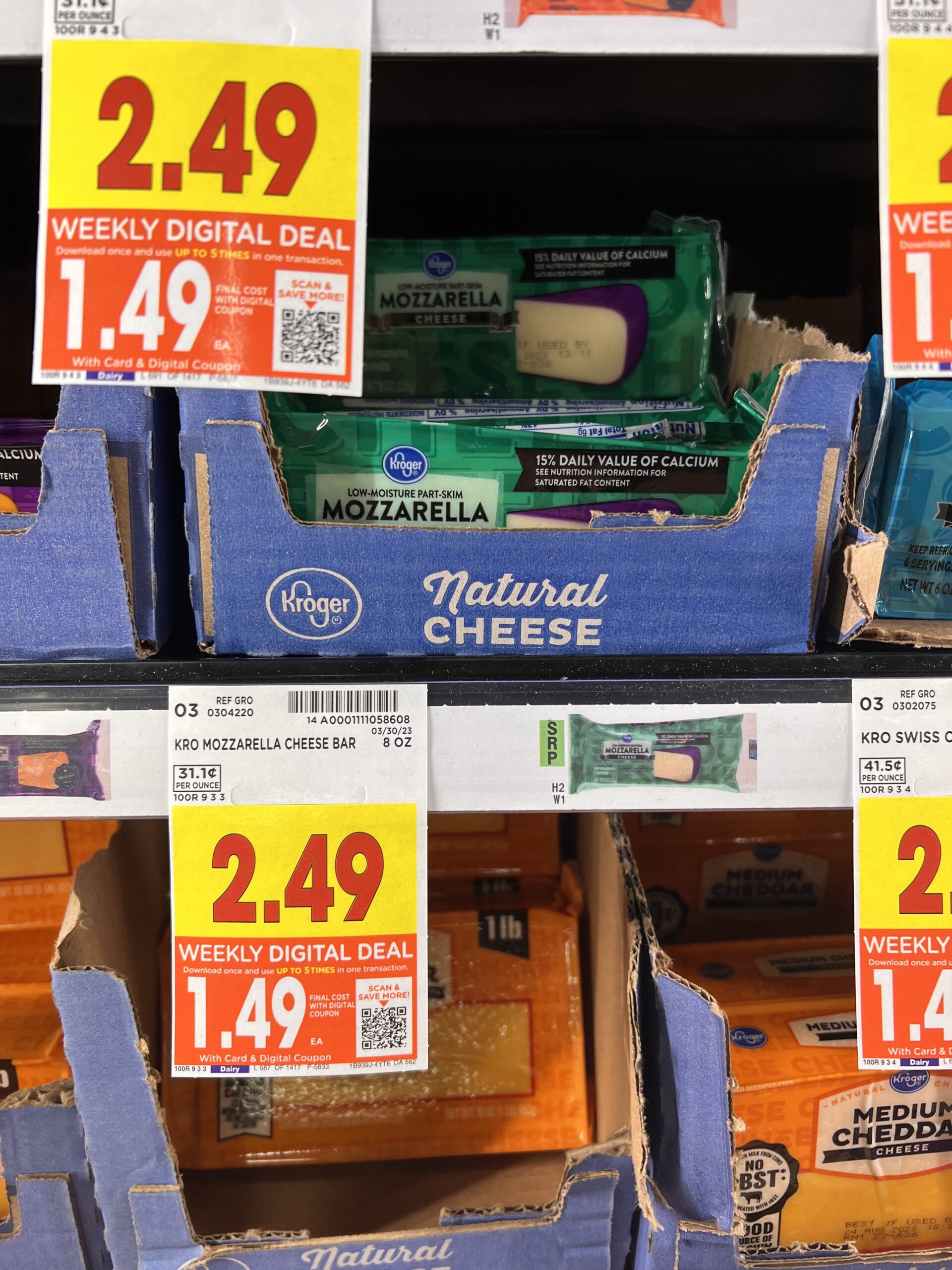 kroger cheese shelf image 3