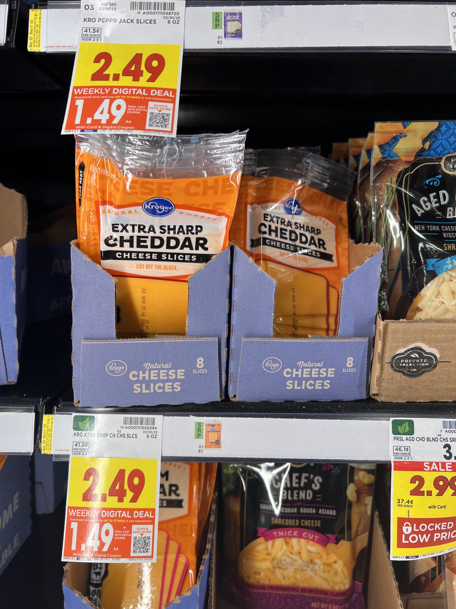 kroger cheese shelf image 24