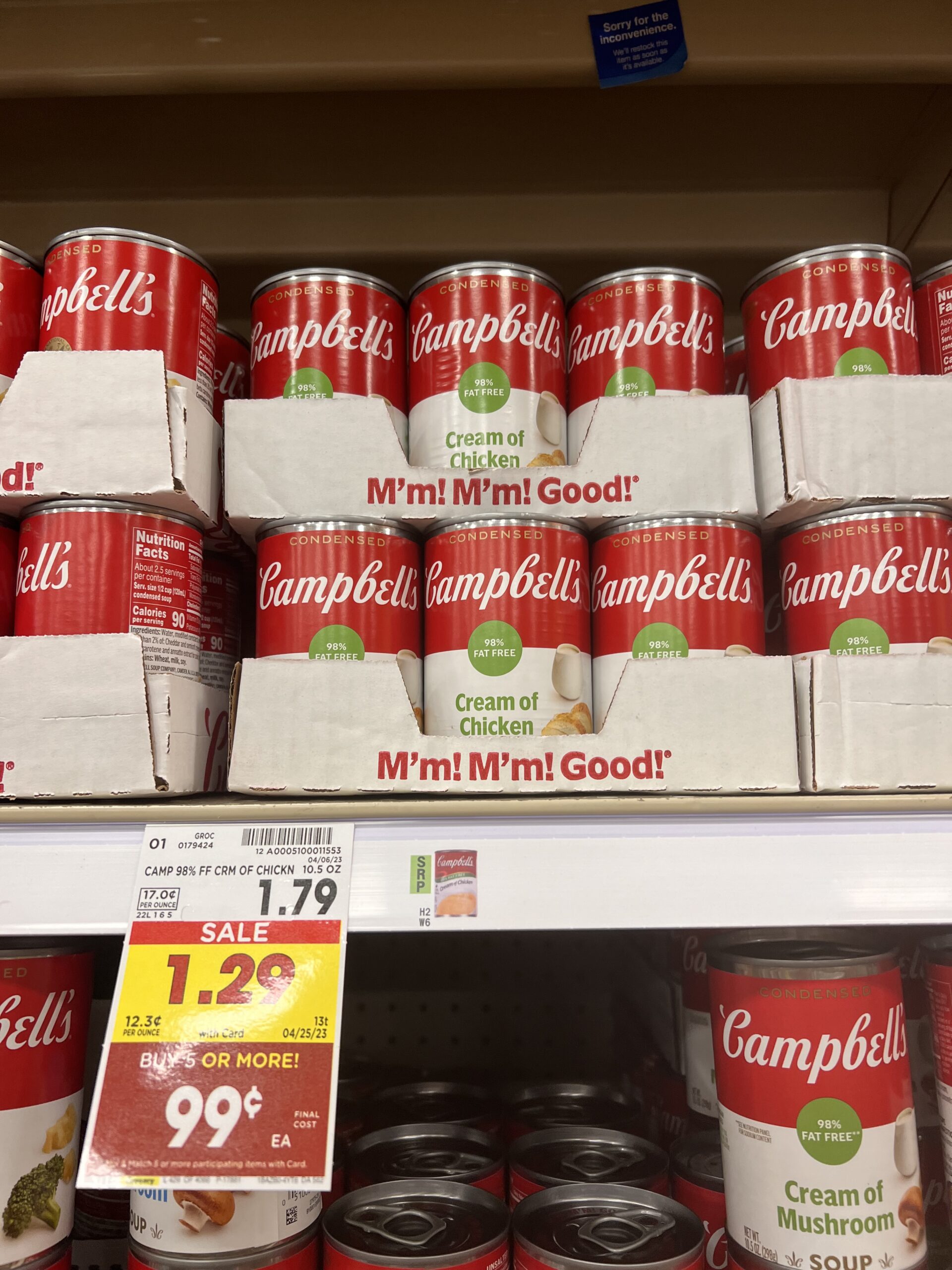 campbell's soup kroger shelf image 3