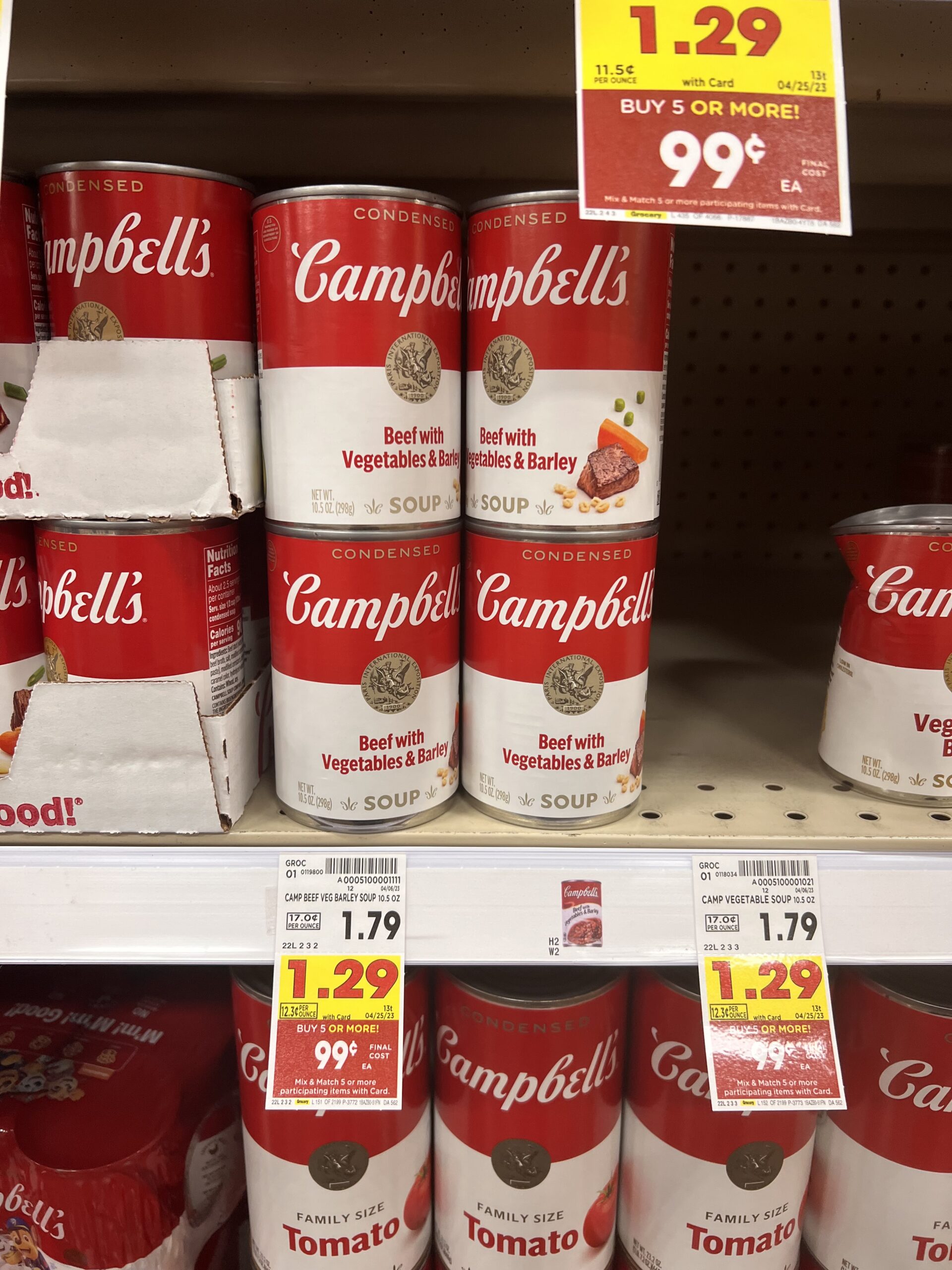 campbell's soup kroger shelf image 32