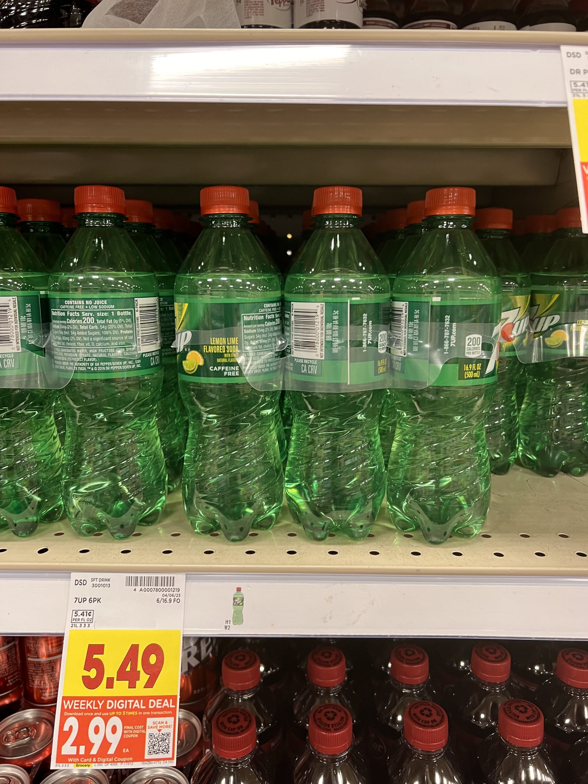 Coca-Cola, Pepsi or 7UP kroger shelf image 1