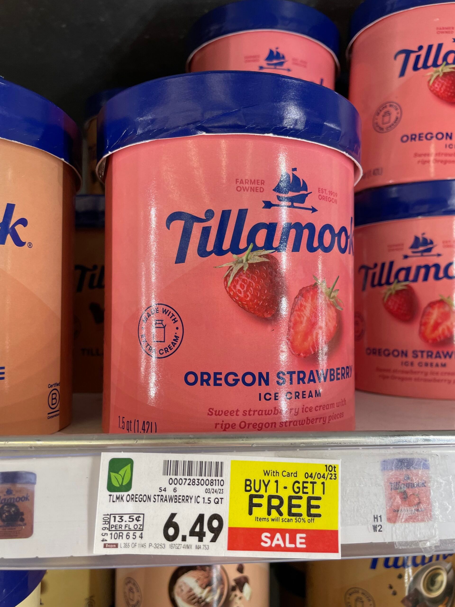 tillamook ice cream kroger shelf image 5