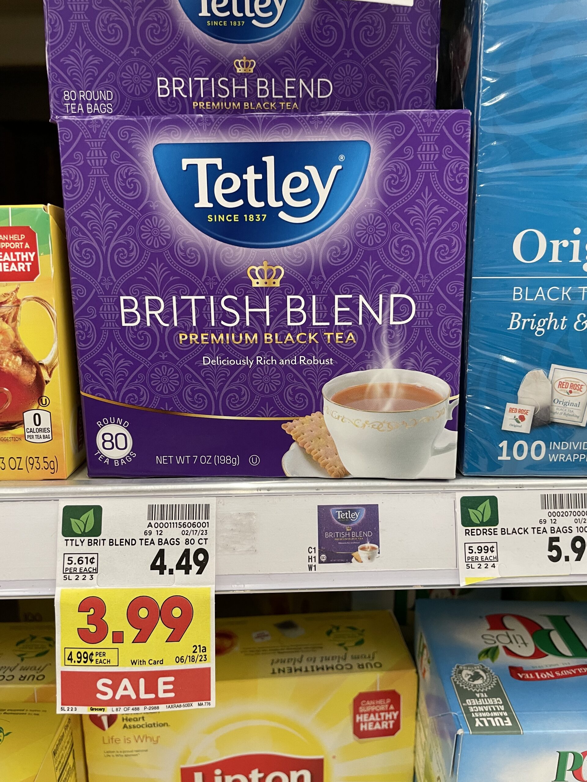 tetley tea kroger shelf image 1